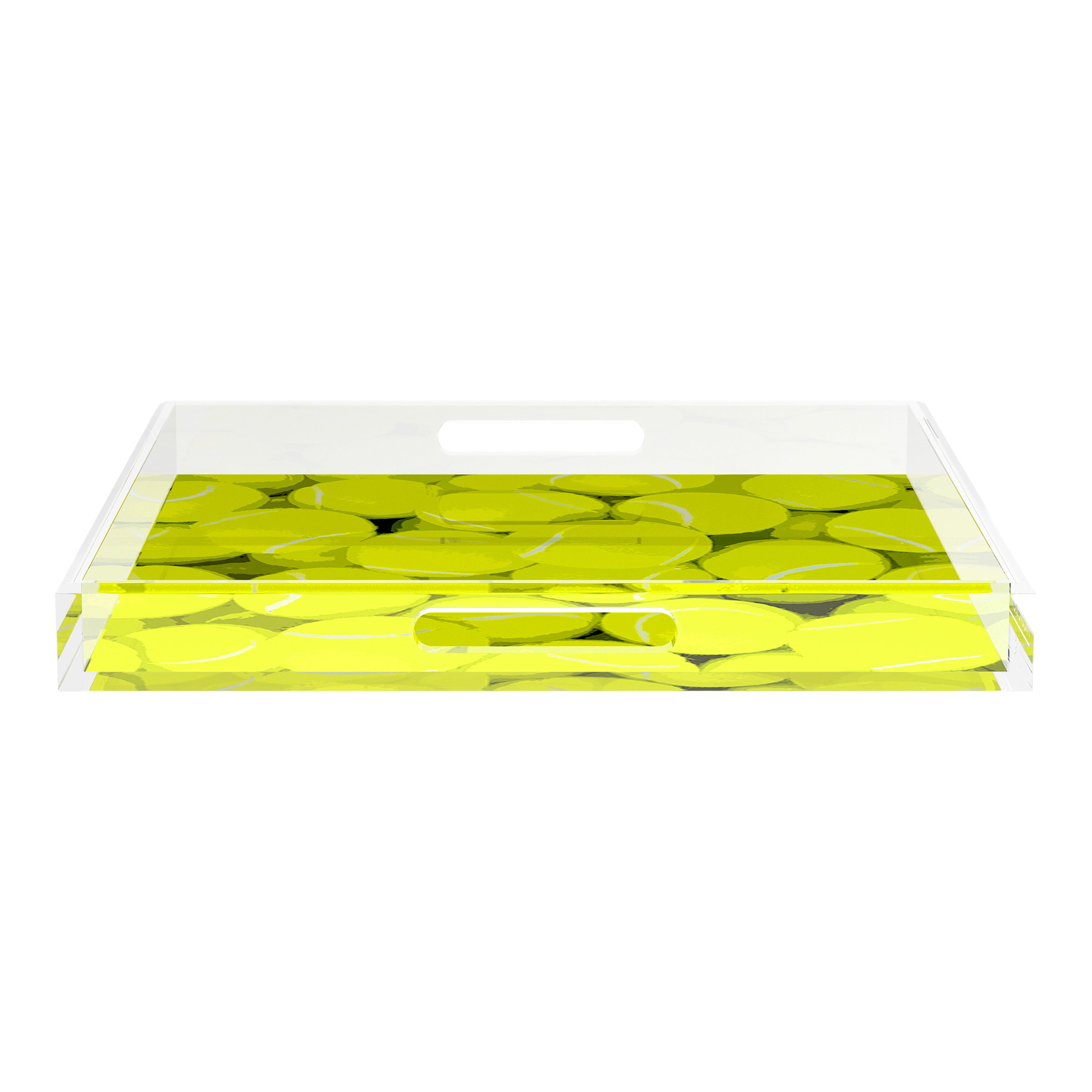 Tennis Neon Balls 18X18 Acrylic Tray - nicolettemayer.com