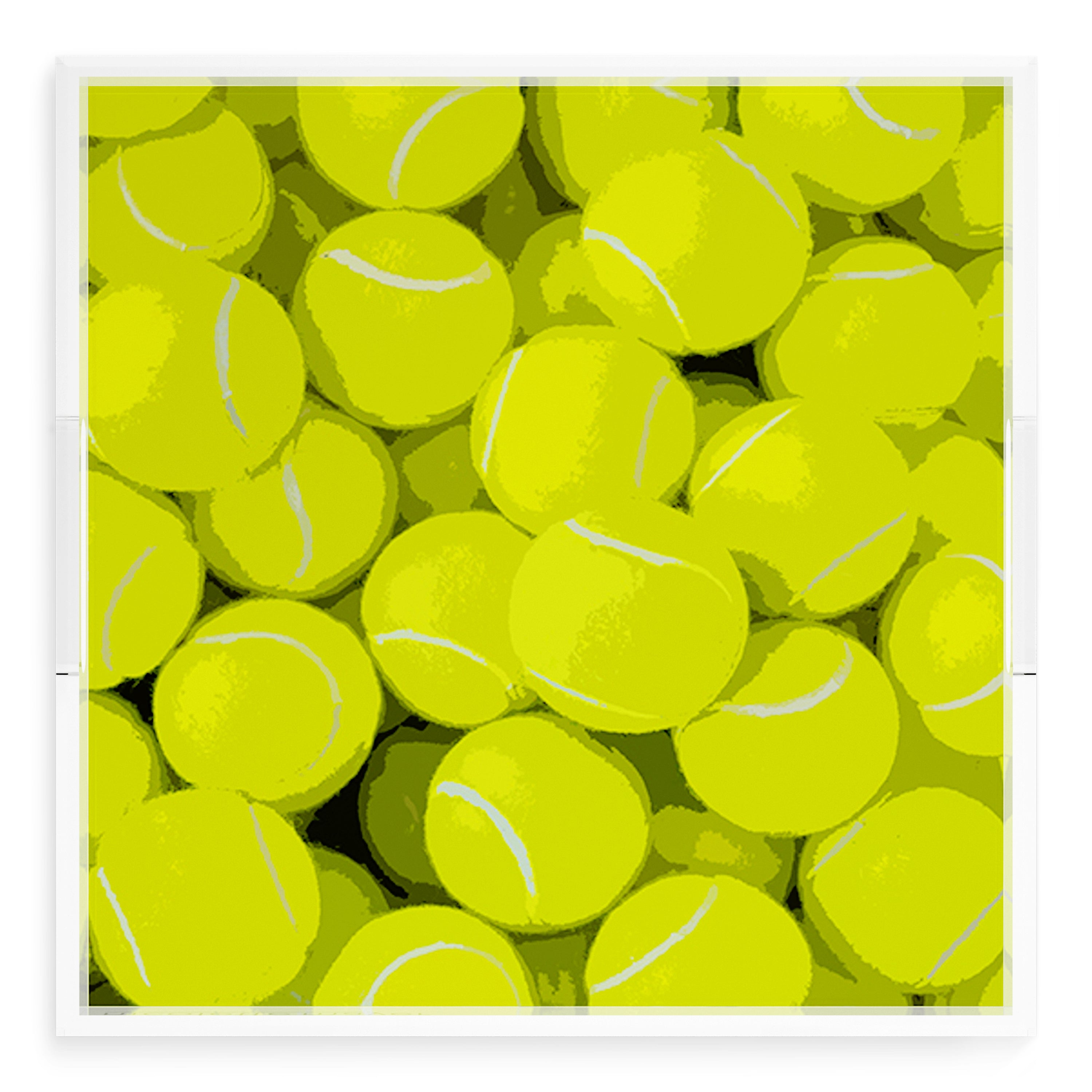 Tennis Neon Balls 18X18 Acrylic Tray - nicolettemayer.com