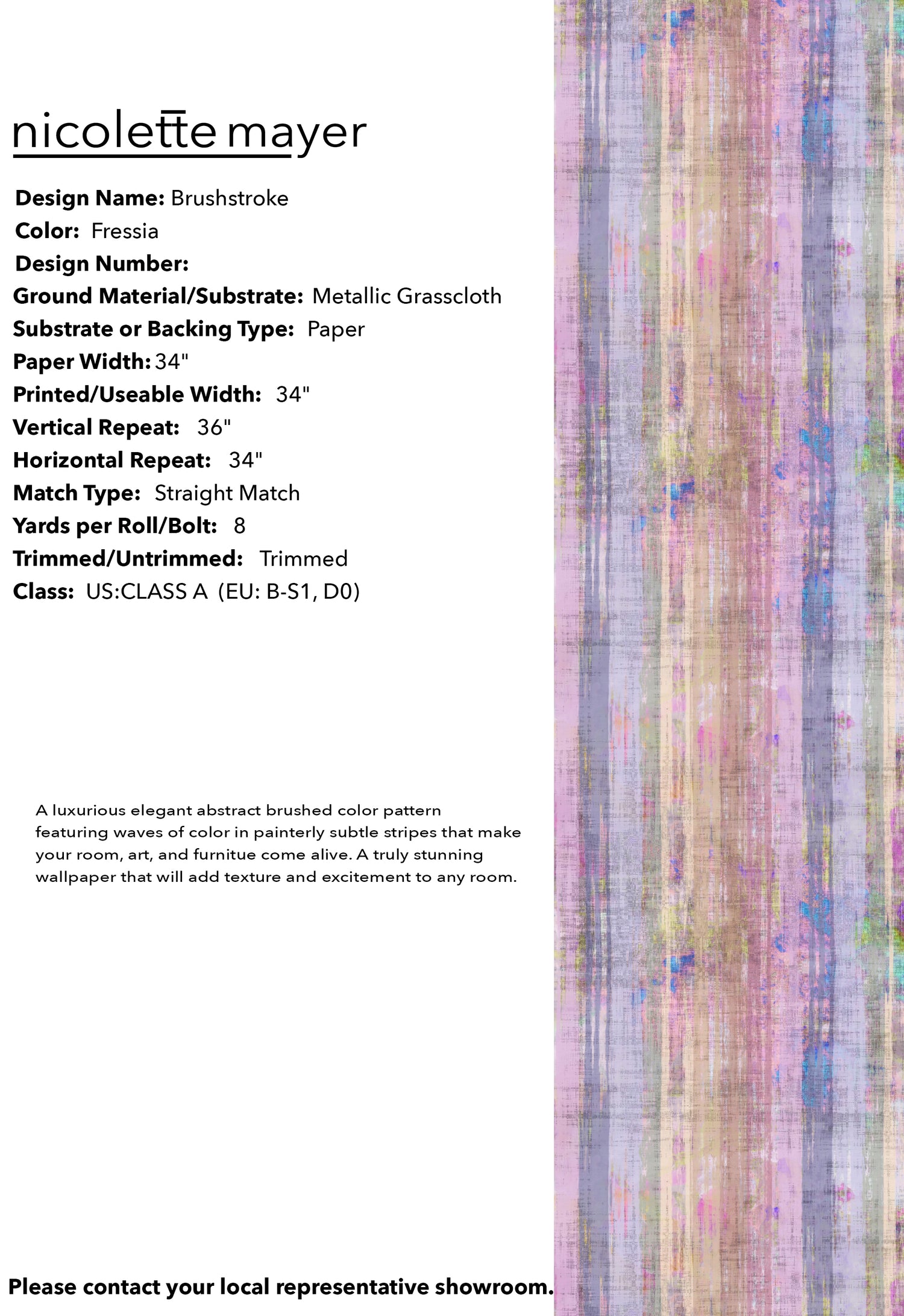 Brushstroke Fressia, Per Yard