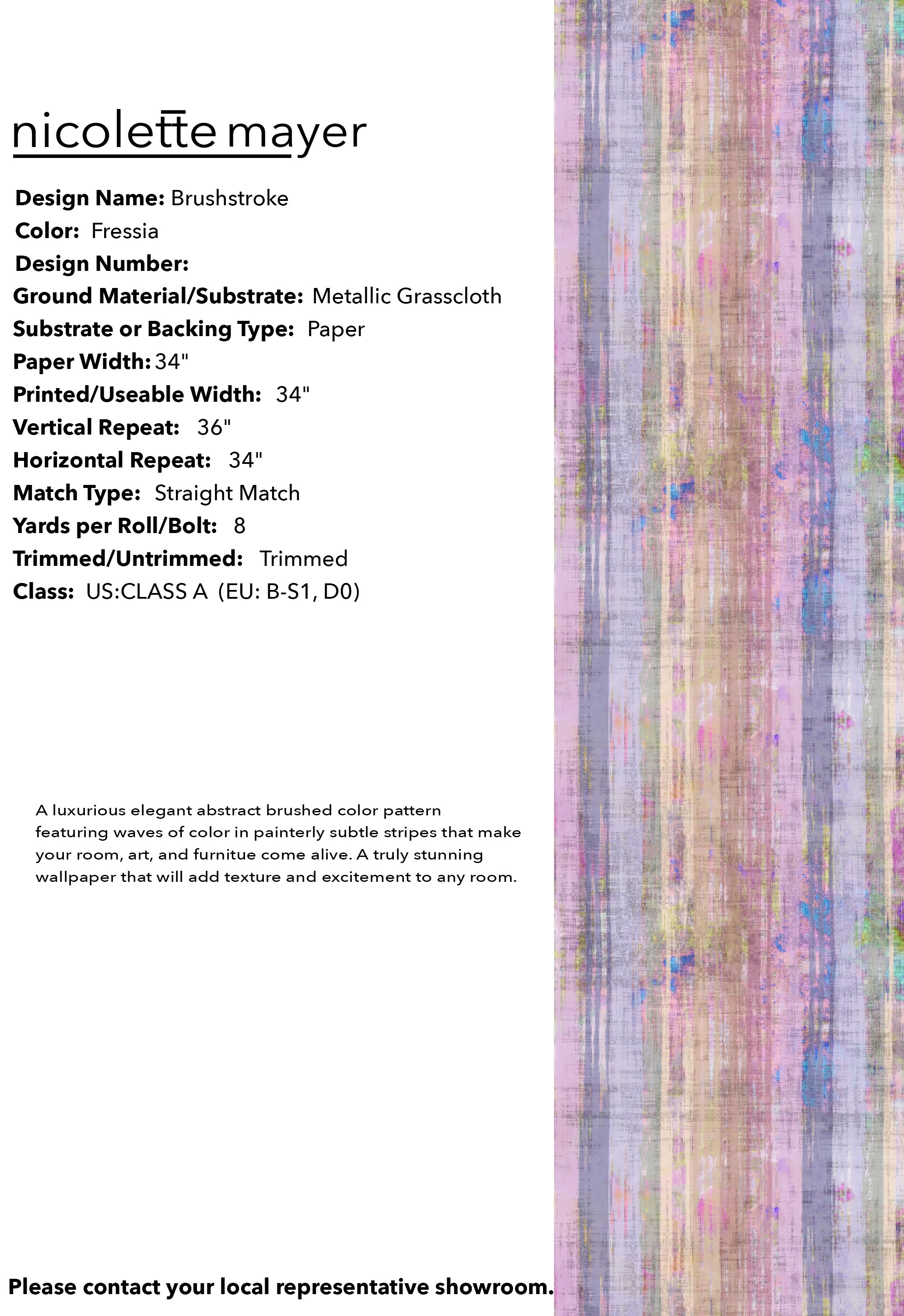 Brushstroke Fressia, Per Yard