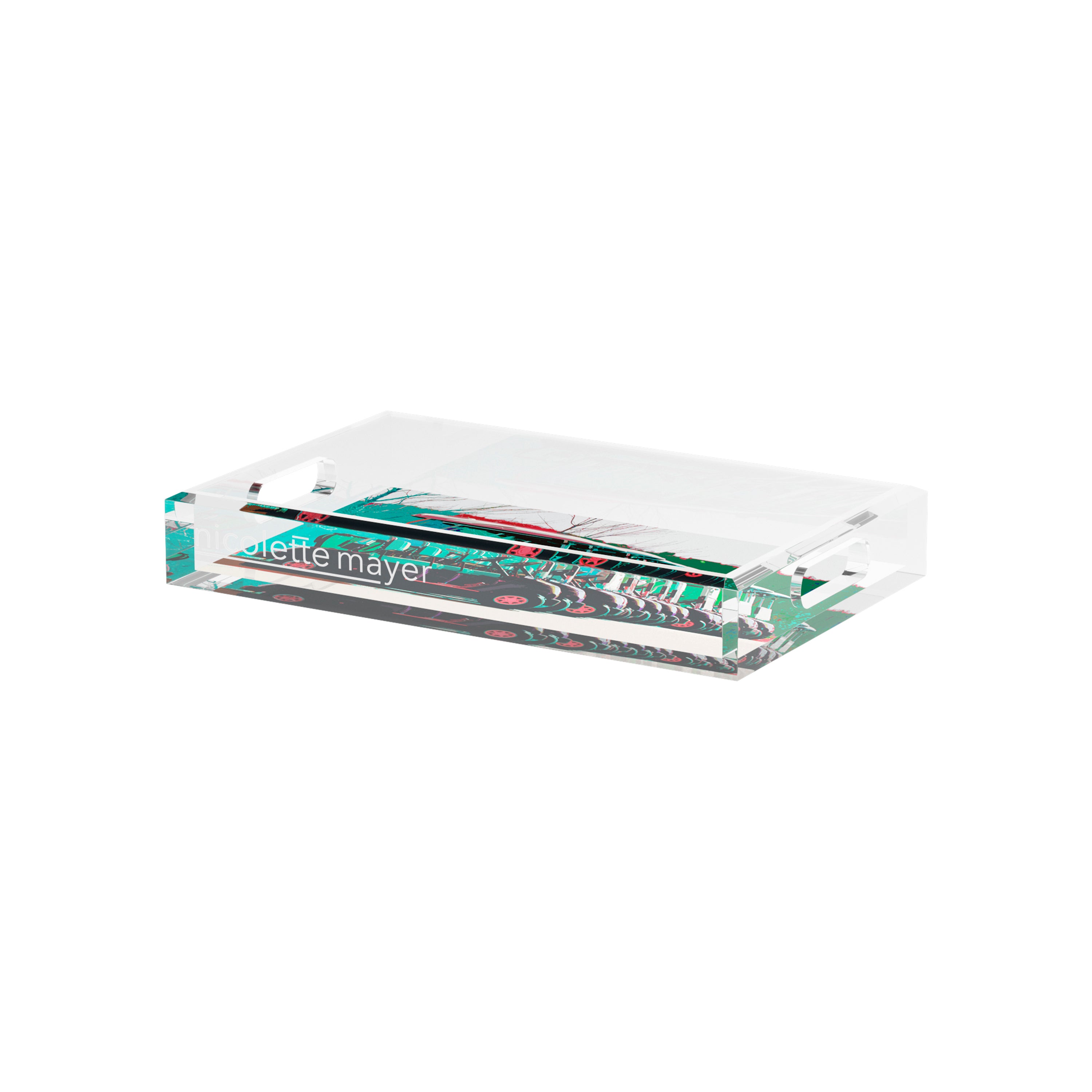 Golf Nine Iron Green 12.5x7.75 Acrylic Tray - nicolettemayer.com