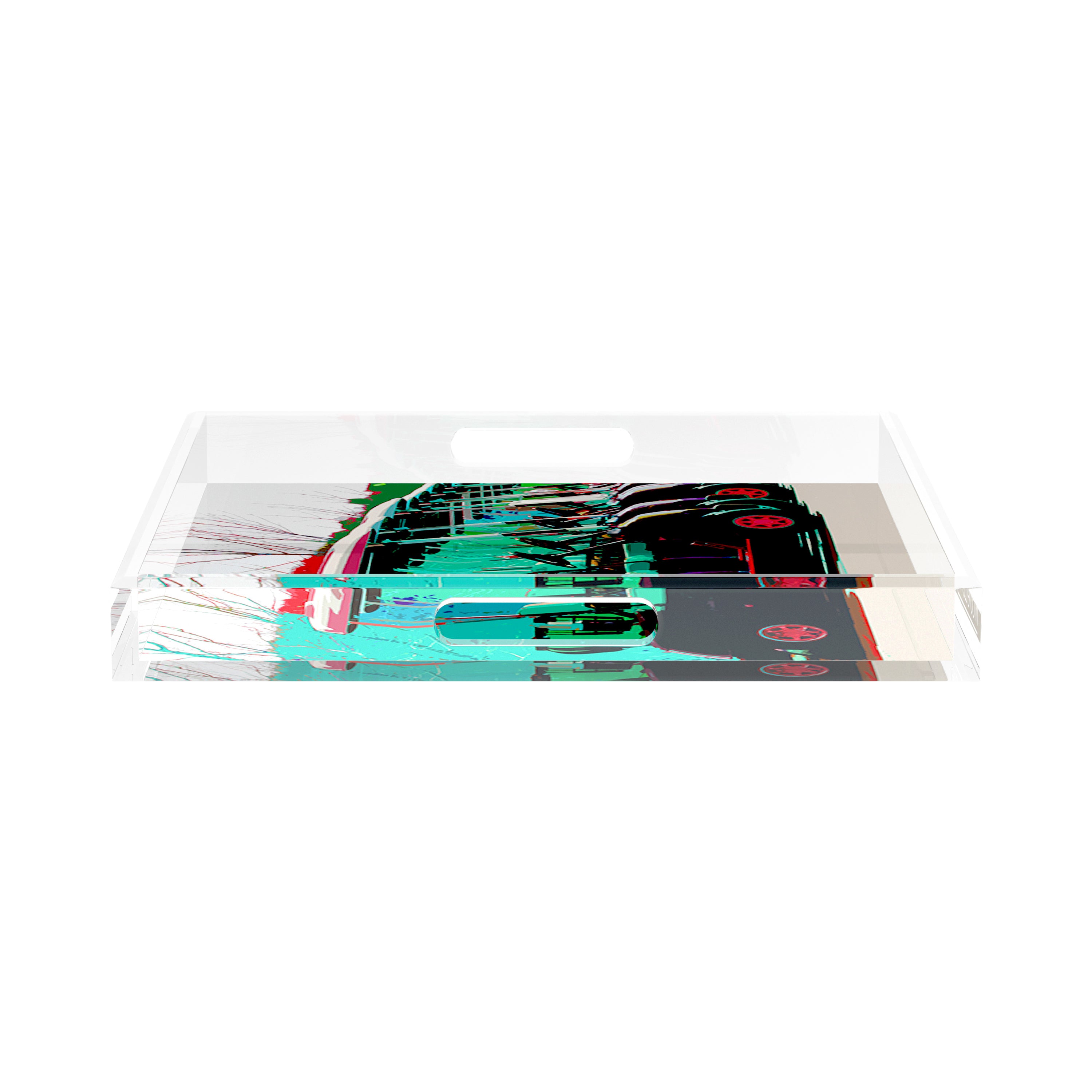 Golf Nine Iron green 15X15 Acrylic Tray - nicolettemayer.com