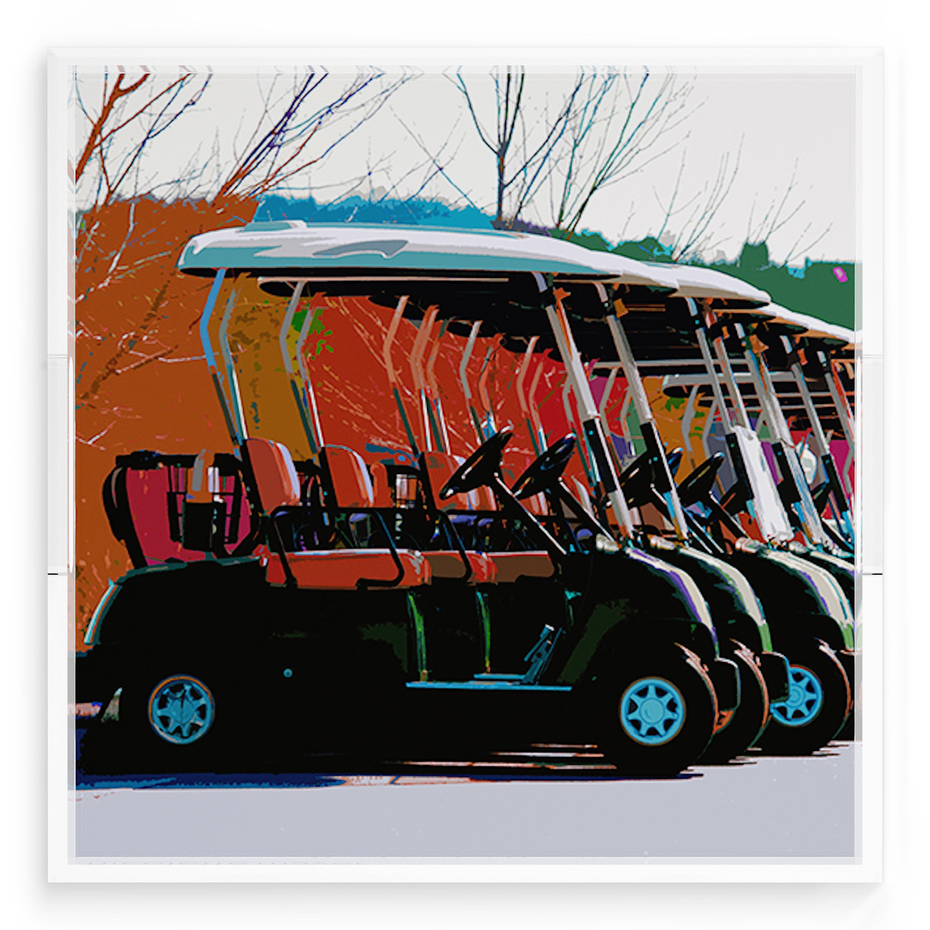 Golf Nine Iron Fall 18X18 Acrylic Tray - nicolettemayer.com