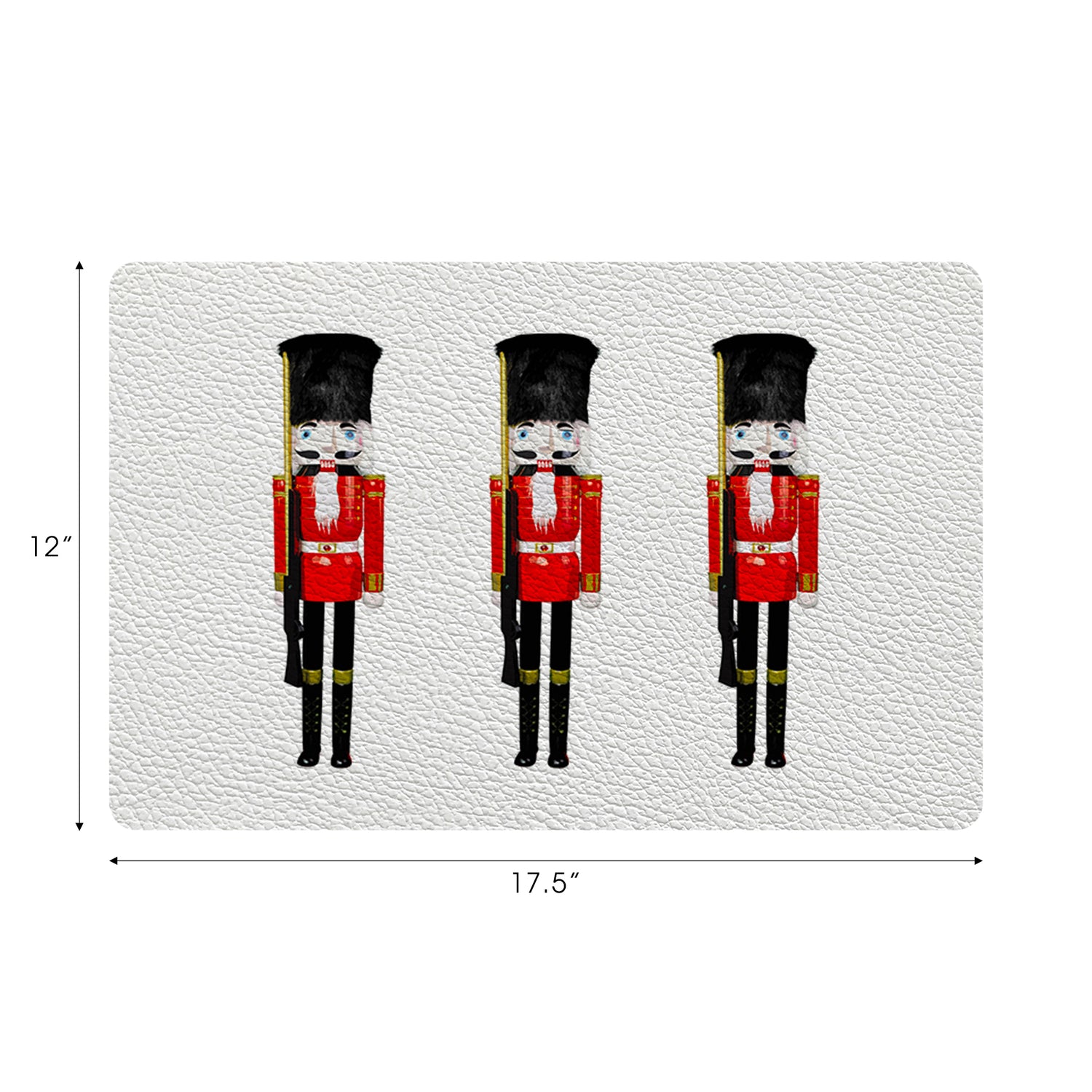 Nutcracker Vegan Leather Rectangle Pebble Placemat