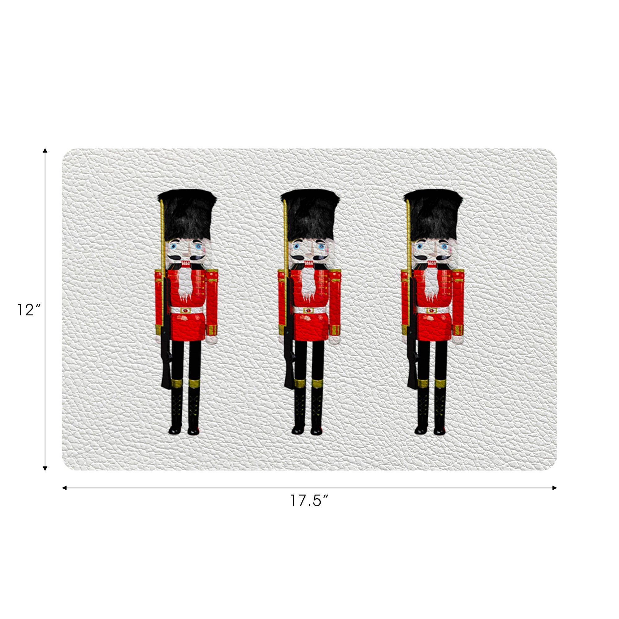 Nutcracker Vegan Leather Rectangle Pebble Placemat