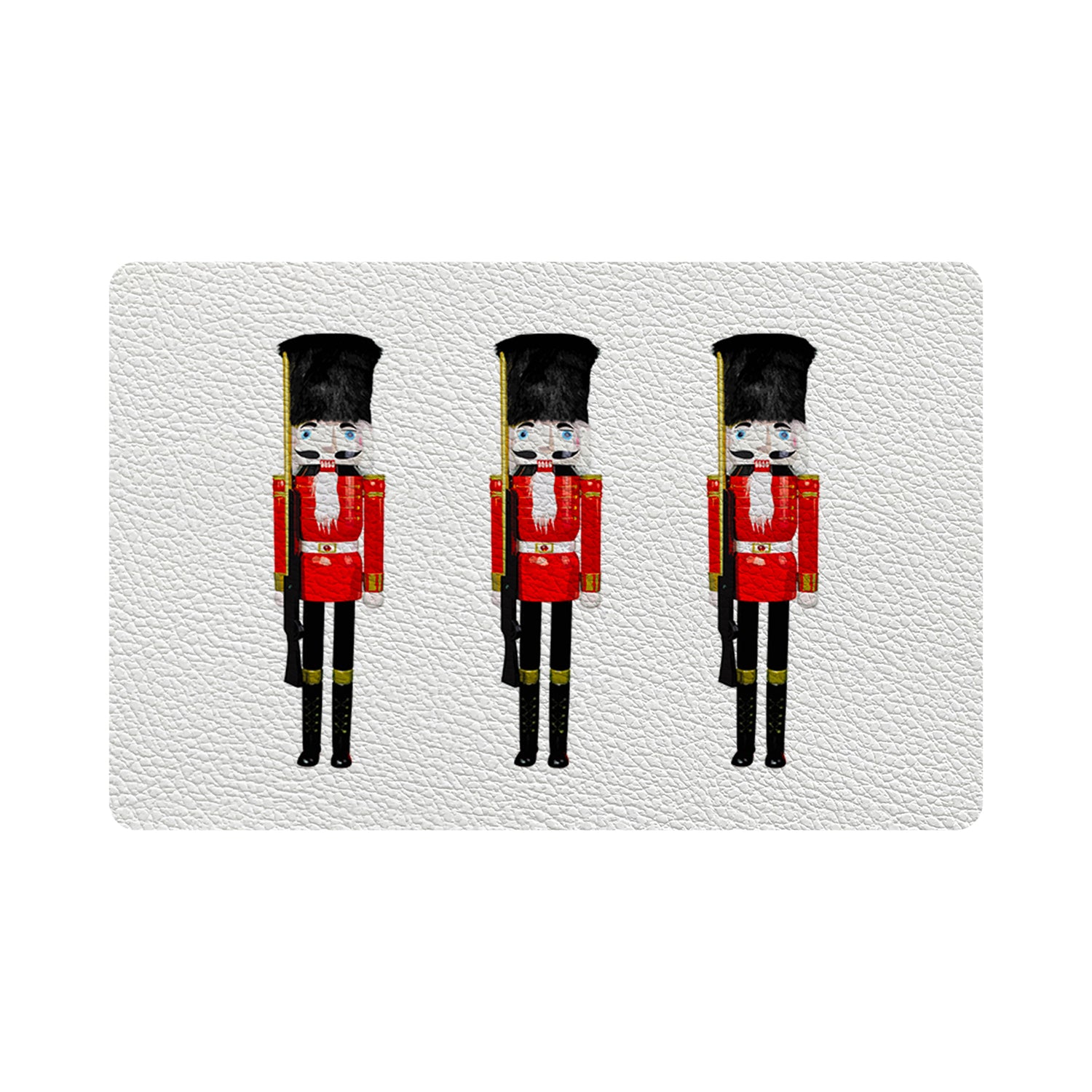 Nutcracker Vegan Leather Rectangle Pebble Placemat