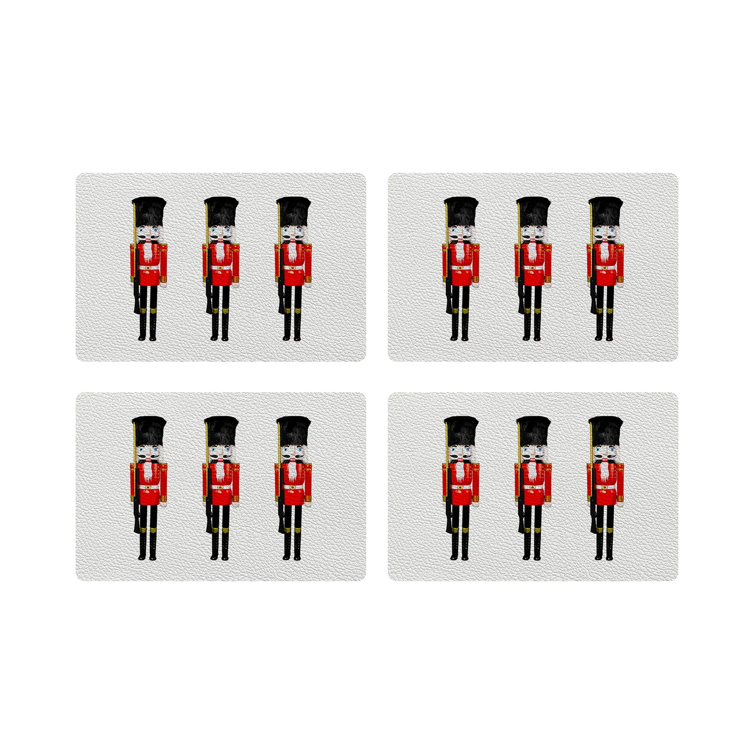 Nutcracker Vegan Leather Rectangle Pebble Placemat