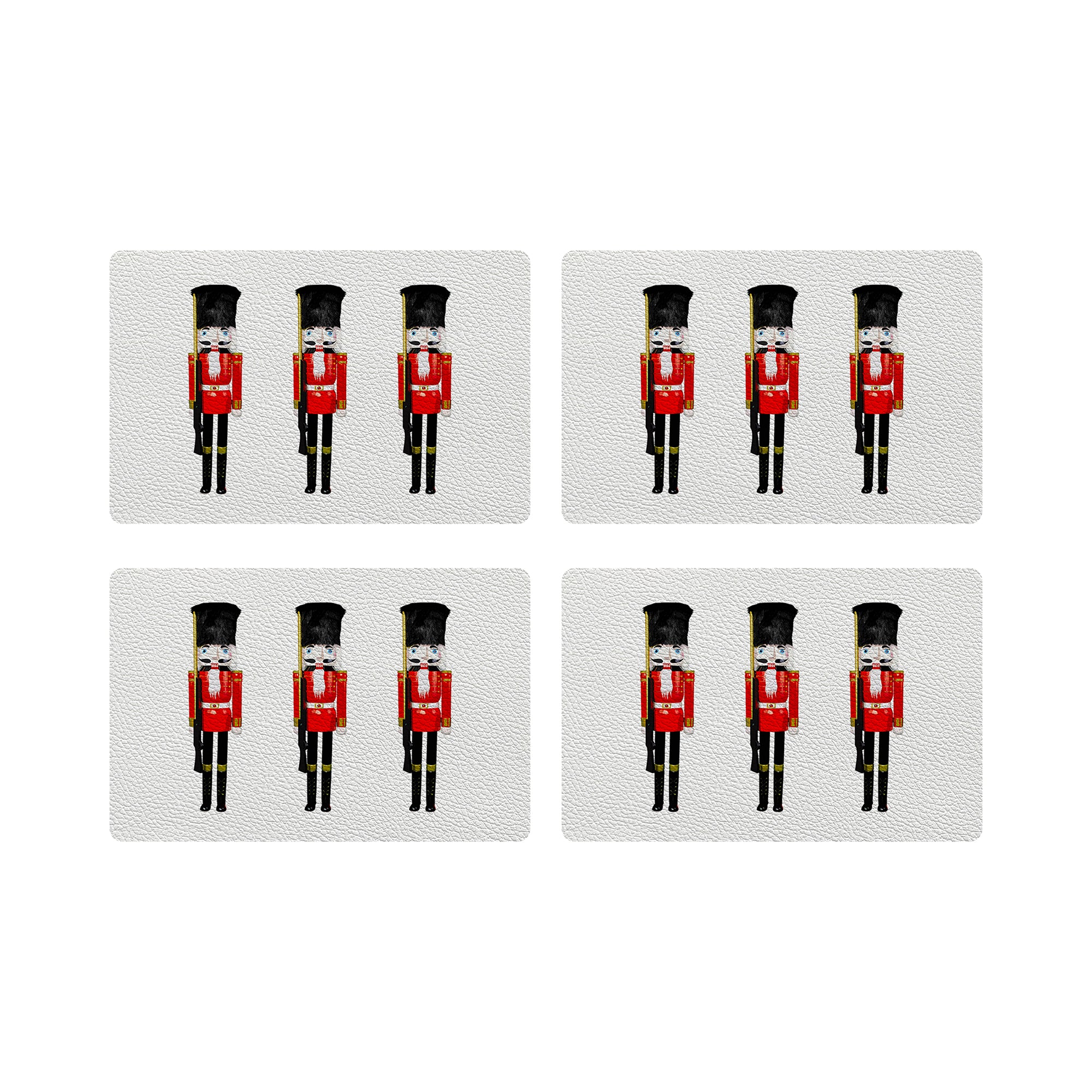 Nutcracker Vegan Leather Rectangle Pebble Placemat