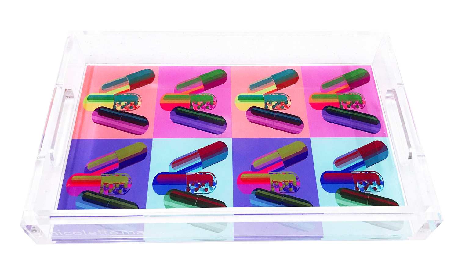 Ode To Hurst Neon Acrylic Vanity Tray 12.25X7.75