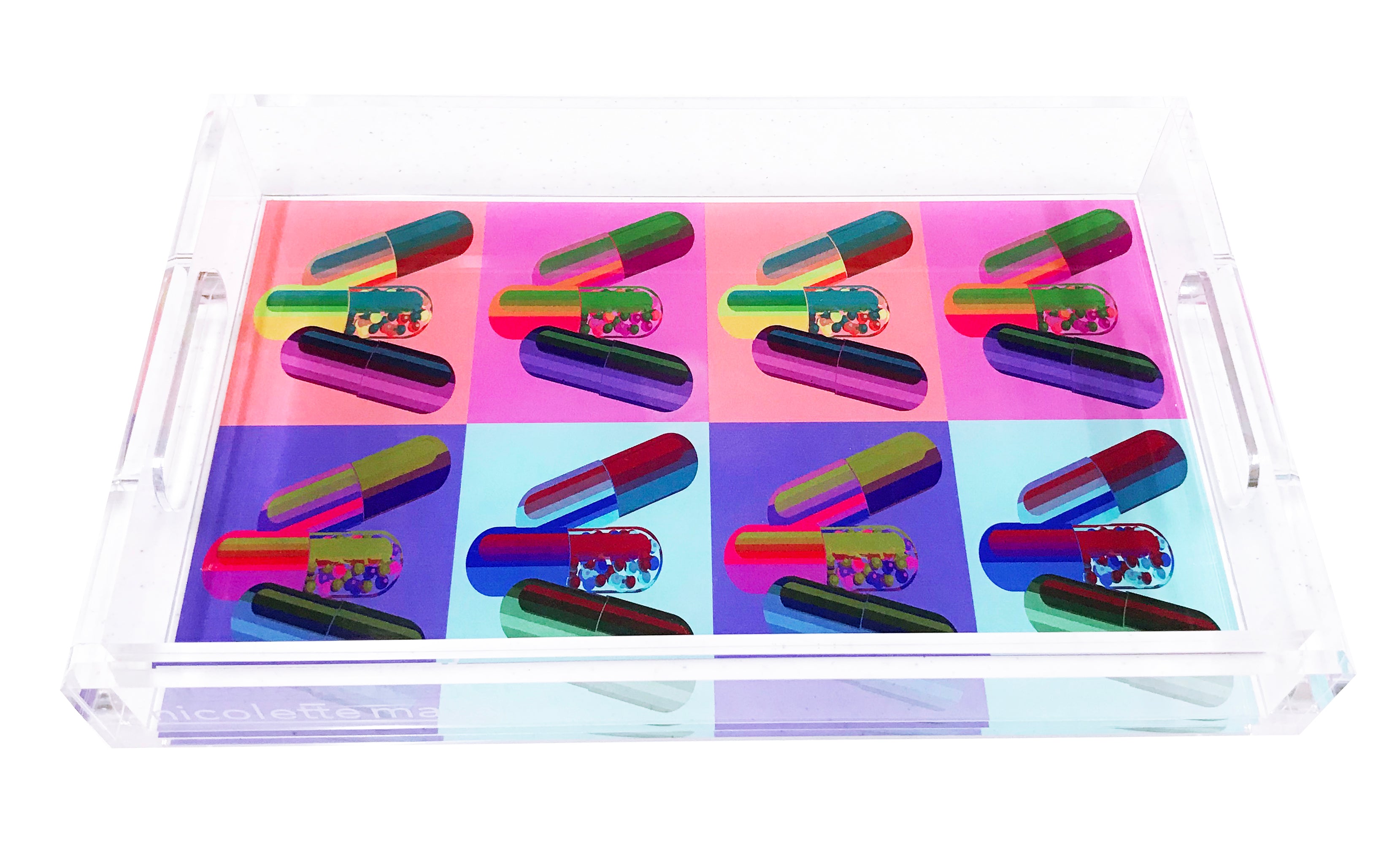 Ode To Hurst Neon Acrylic Vanity Tray 12.25X7.75