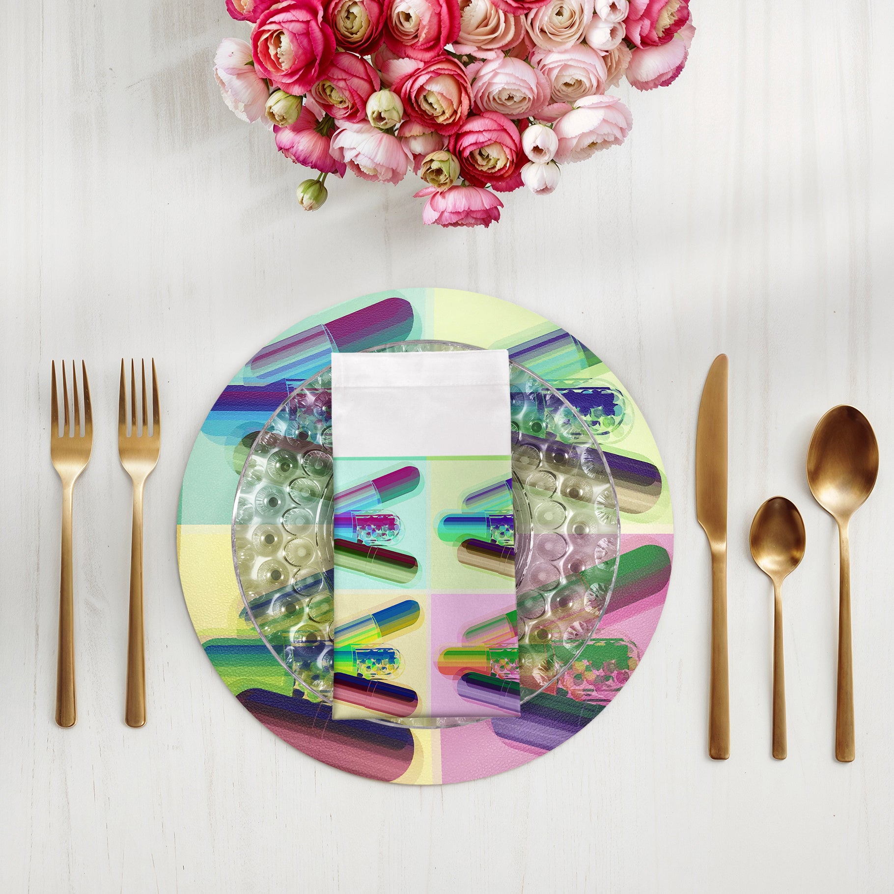 Ode To Hurst Psychedelic 22X22 Hemstitch Napkin, Set of 4 - nicolettemayer.com