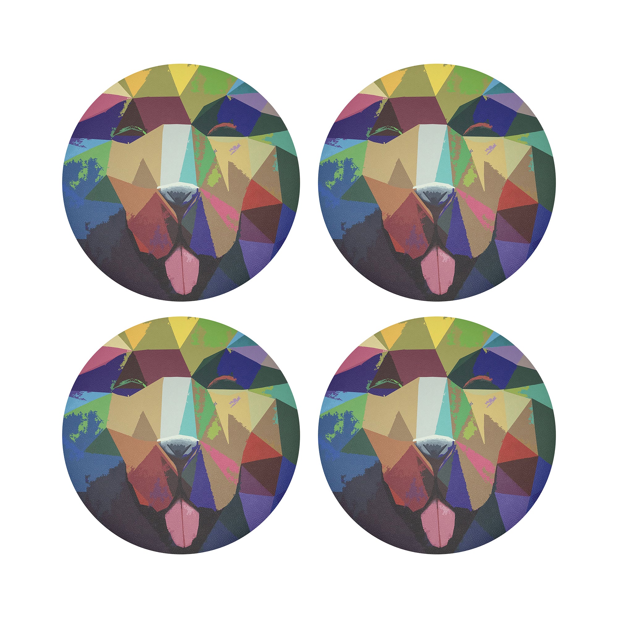 Ode to Okuda Candy 16" Round Pebble Placemats, Set of 4 - nicolettemayer.com