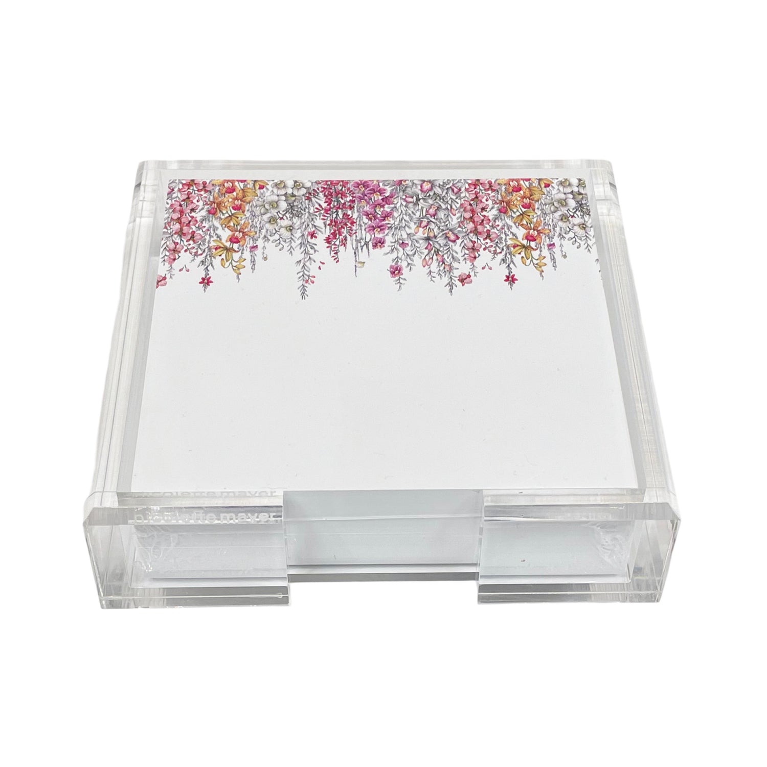 Orchid Garden Original Note Cards With Acrylic Holder