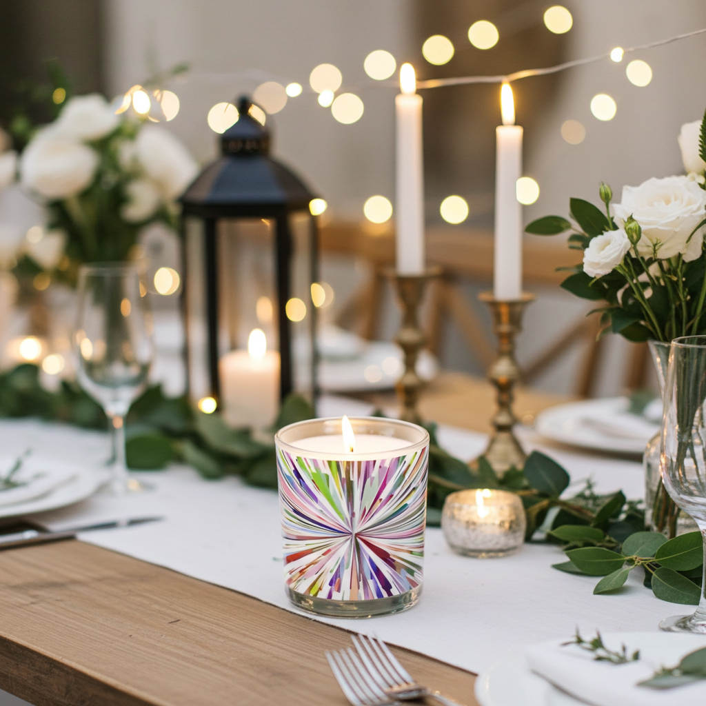 Fireworks White Candle