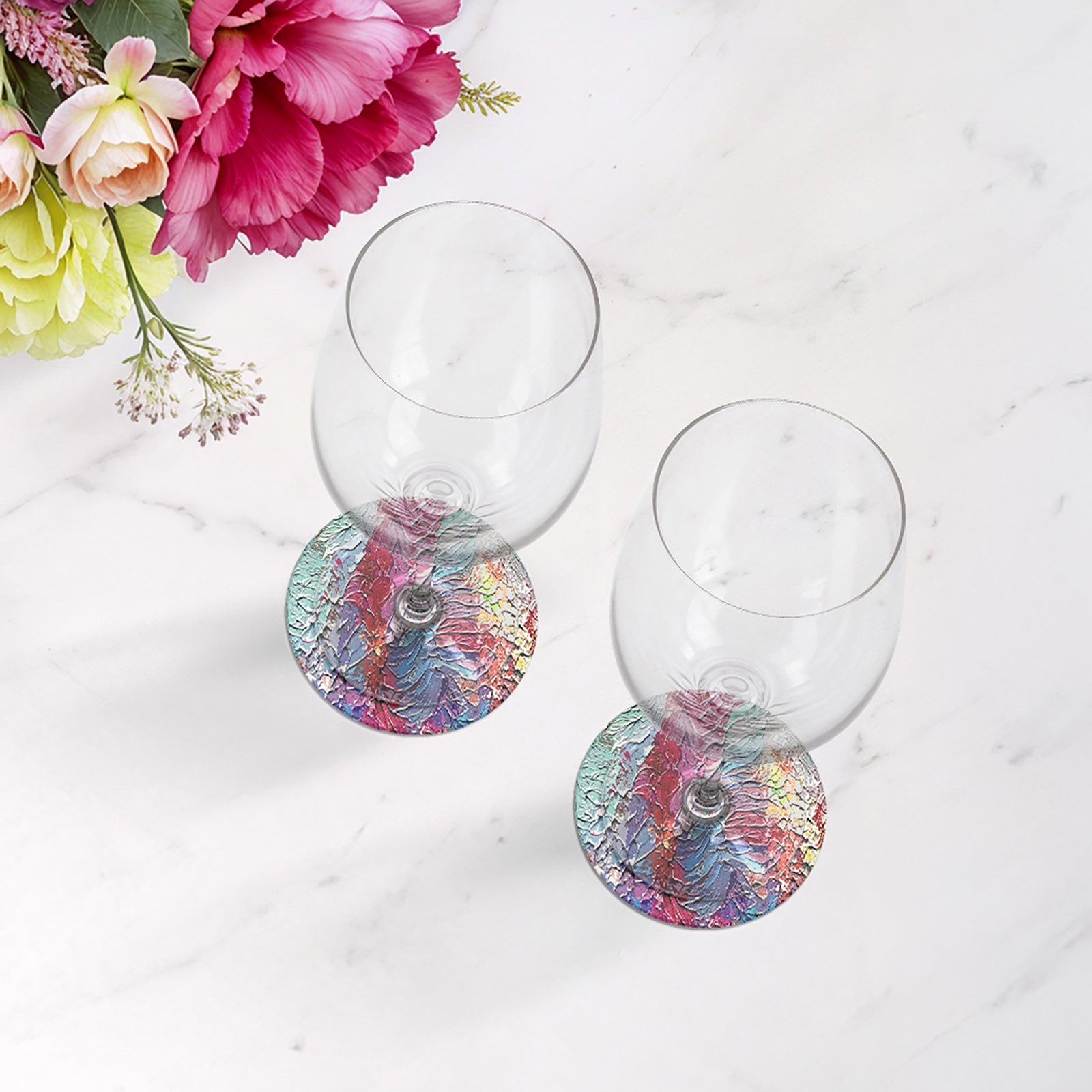 Paint Brights Vegan Leather Round Coasters