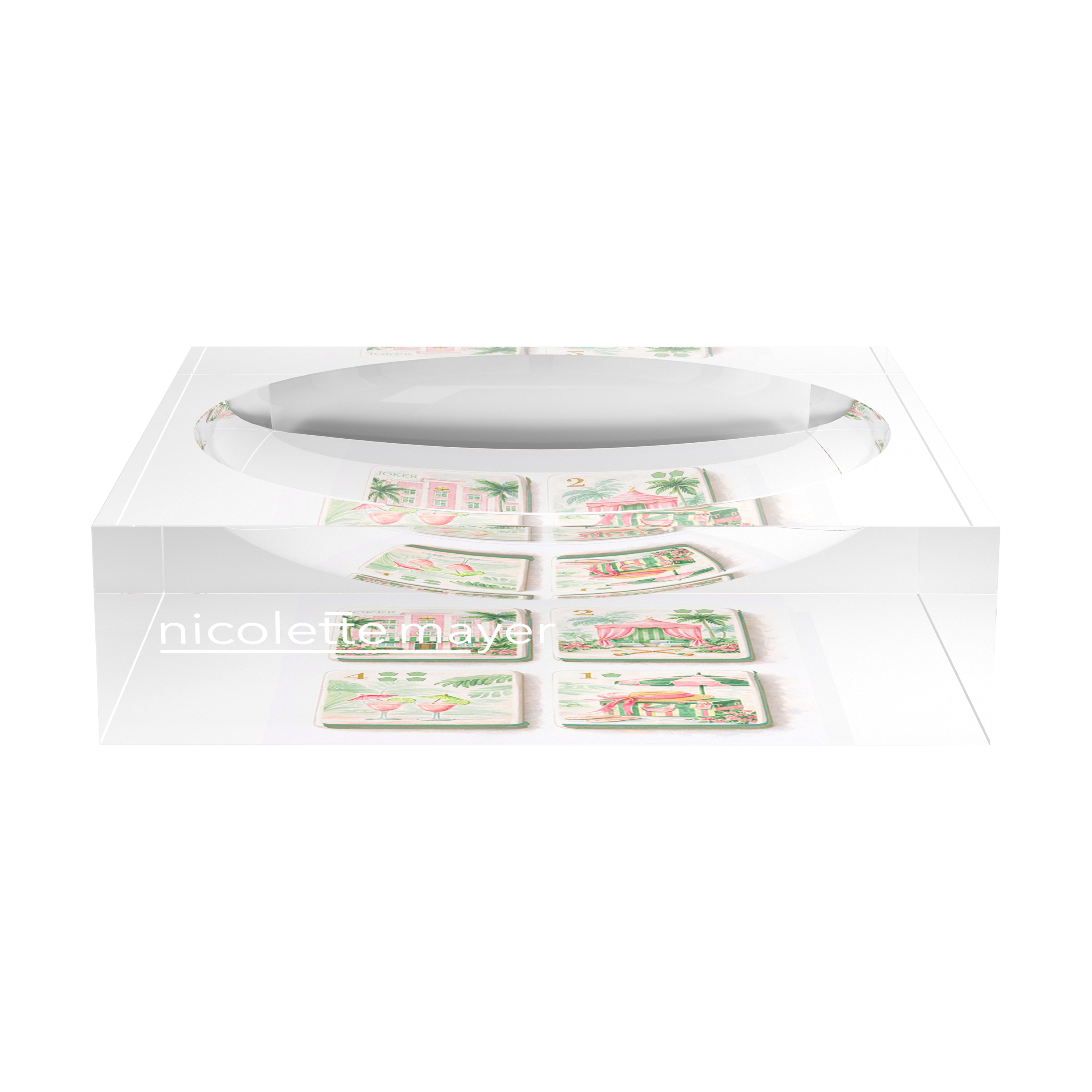Palm Beach Theme Mahj Candy Catchall Dish