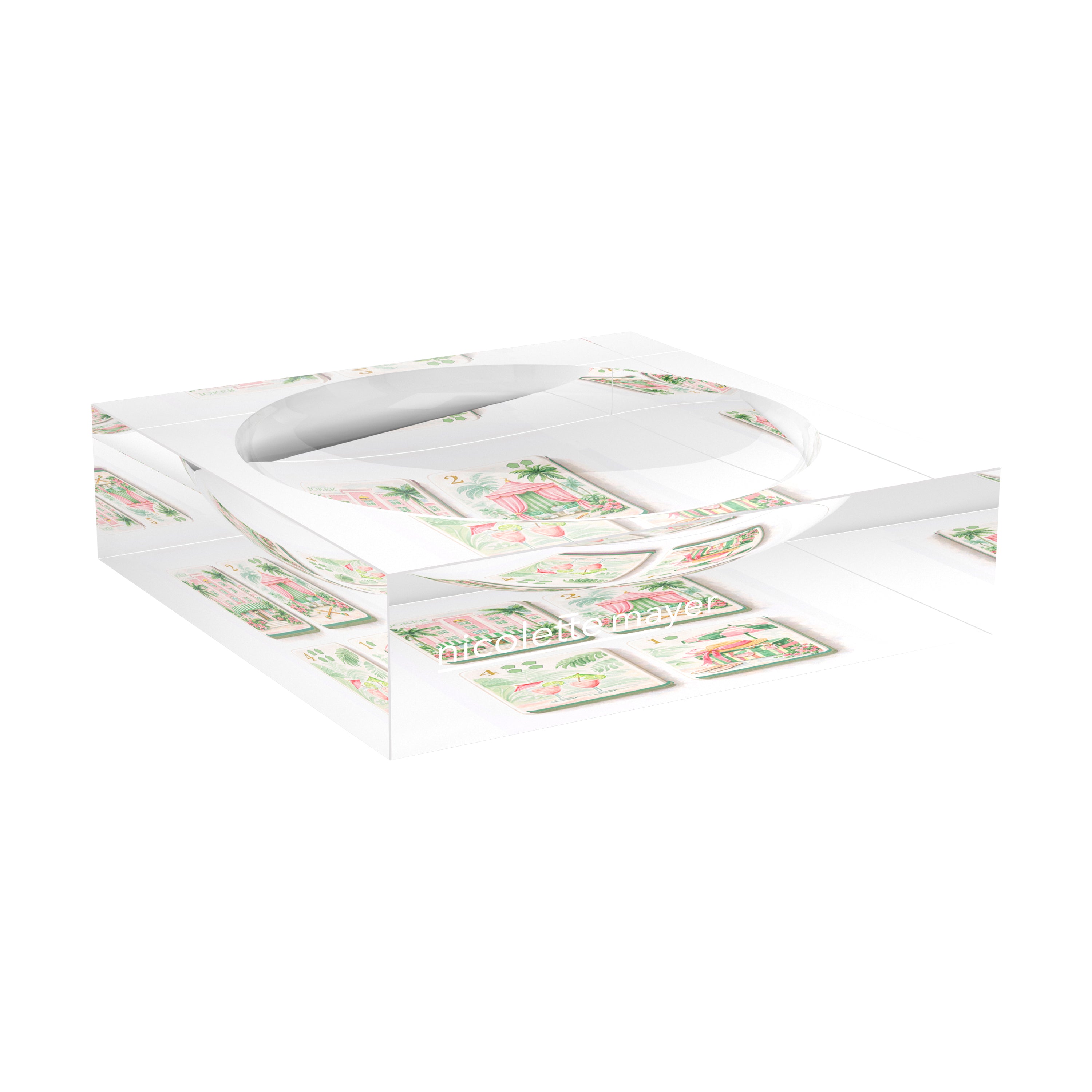 Palm Beach Theme Mahj Candy Catchall Dish