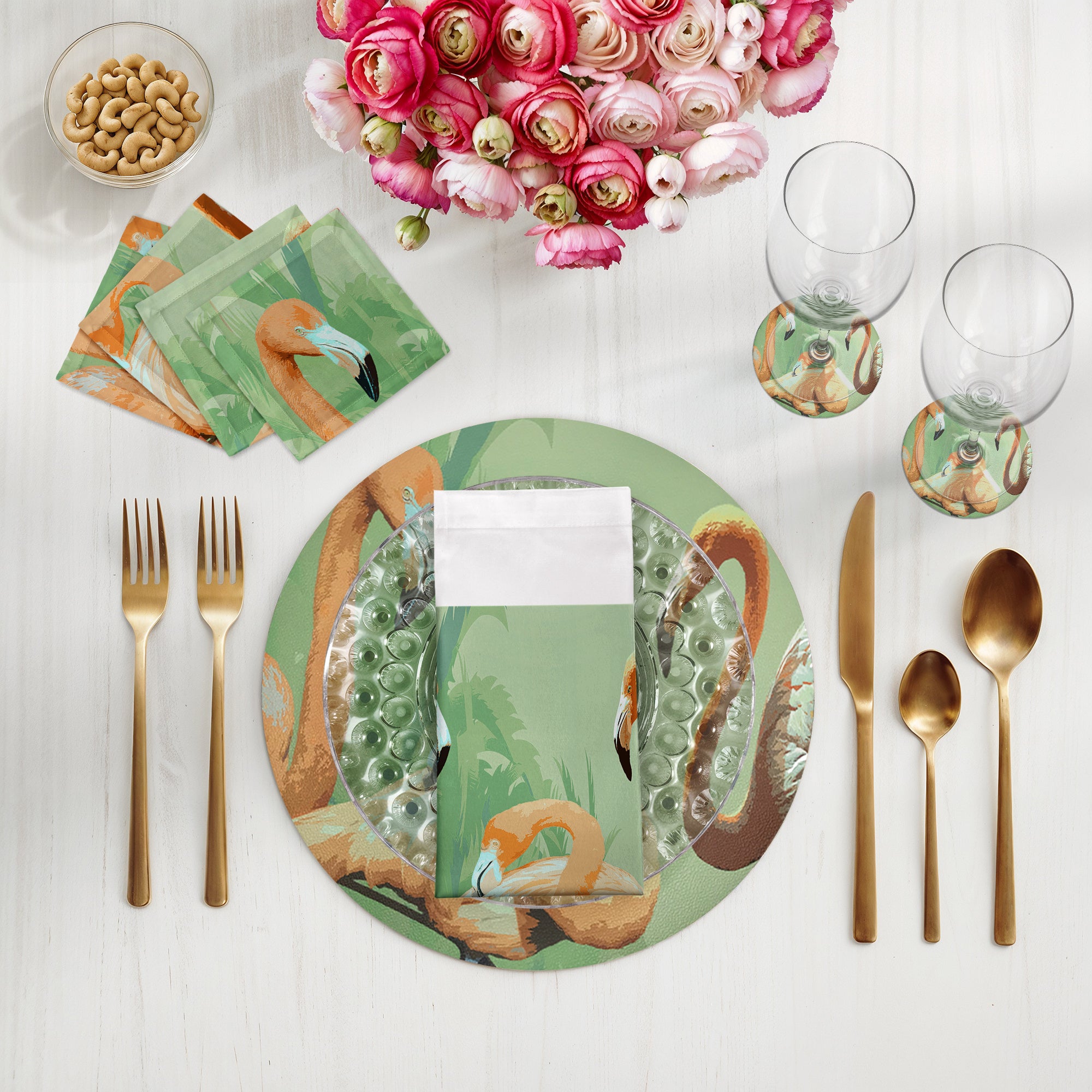 Palm Springs Granada Vegan Leather Round Pebble Placemat - nicolettemayer.com