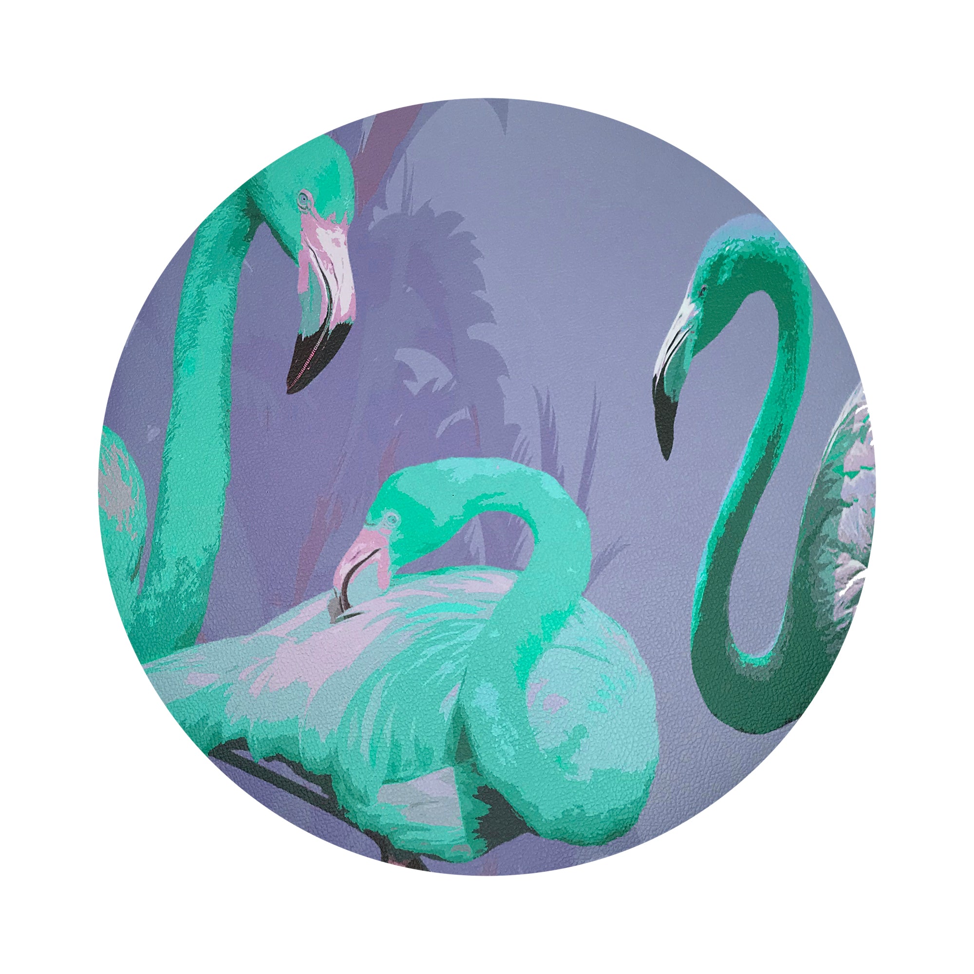 Palm Springs Wisteria 16" Round Pebble Placemats, Set of 4 - nicolettemayer.com