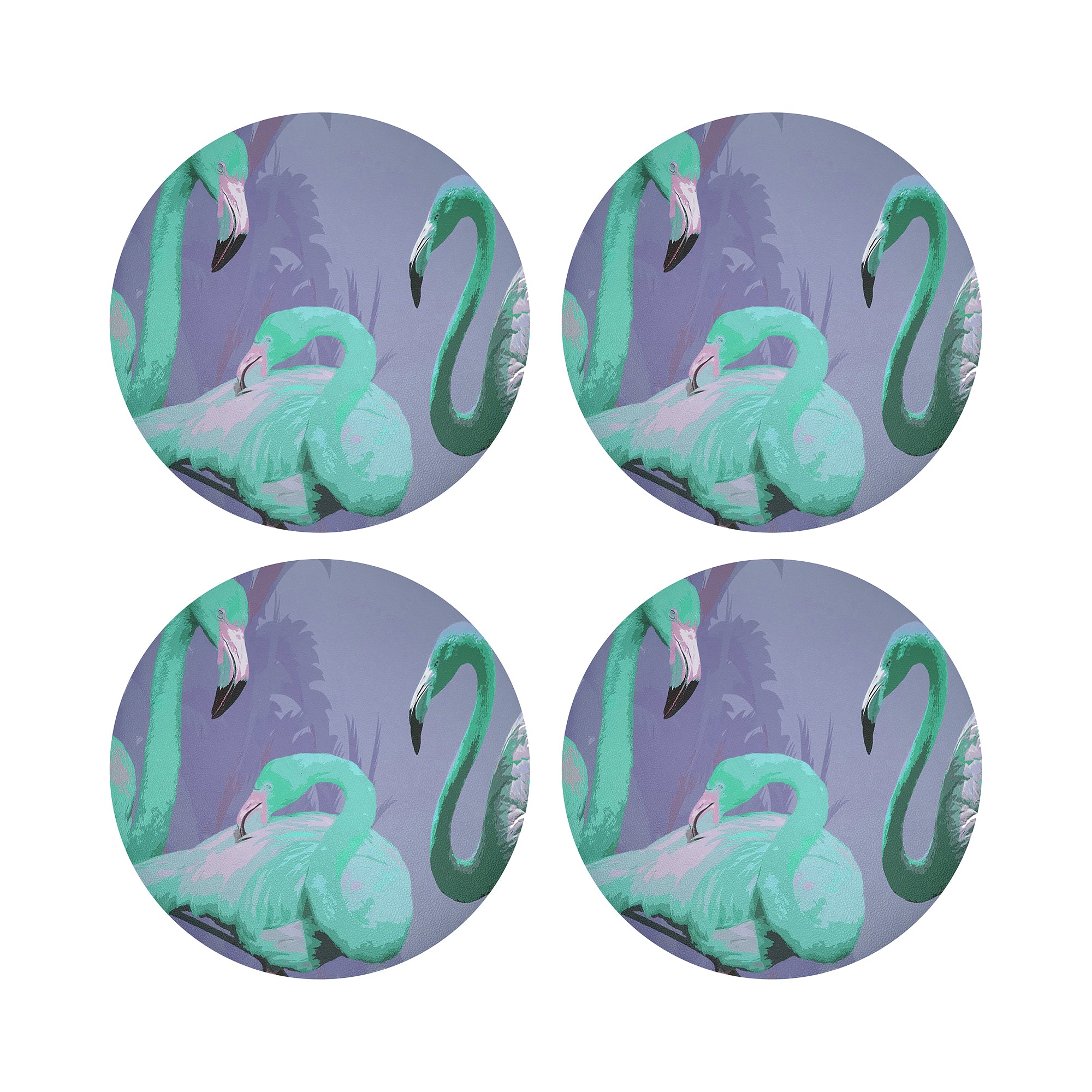 Palm Springs Wisteria 16" Round Pebble Placemats, Set of 4 - nicolettemayer.com