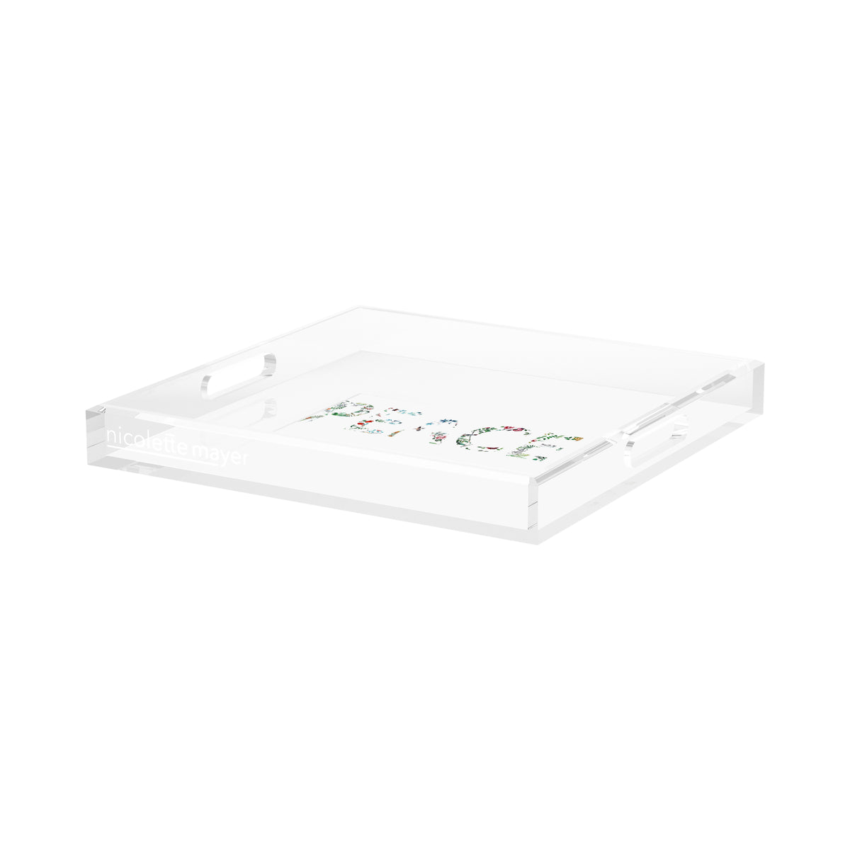Peace Lost Pavillion Acrylic Decorative Tray, 15 x 15 in. by Nicolette Mayer