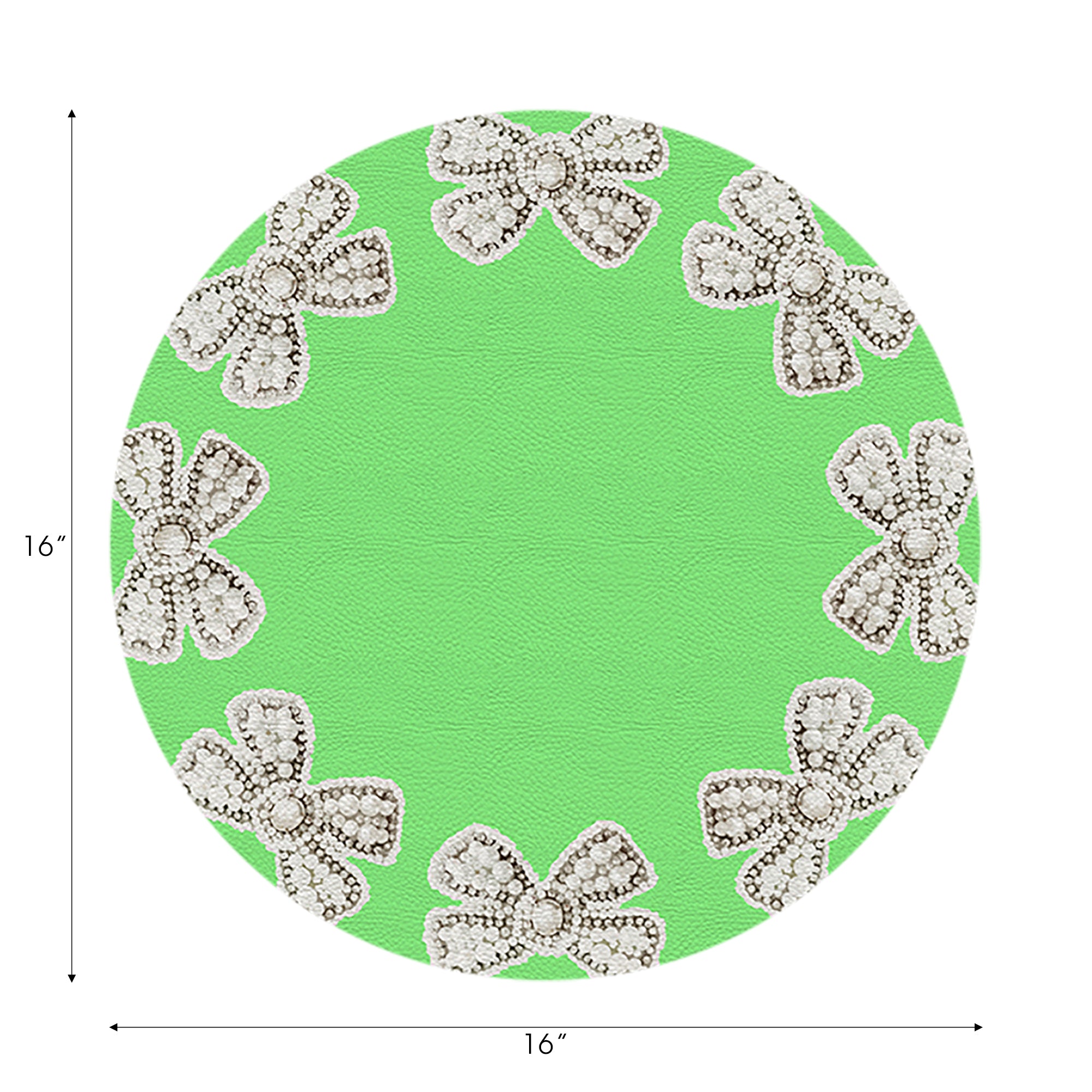 Pearl Bow Colony 16" Round Pebble Placemats, Set of 4 - nicolettemayer.com