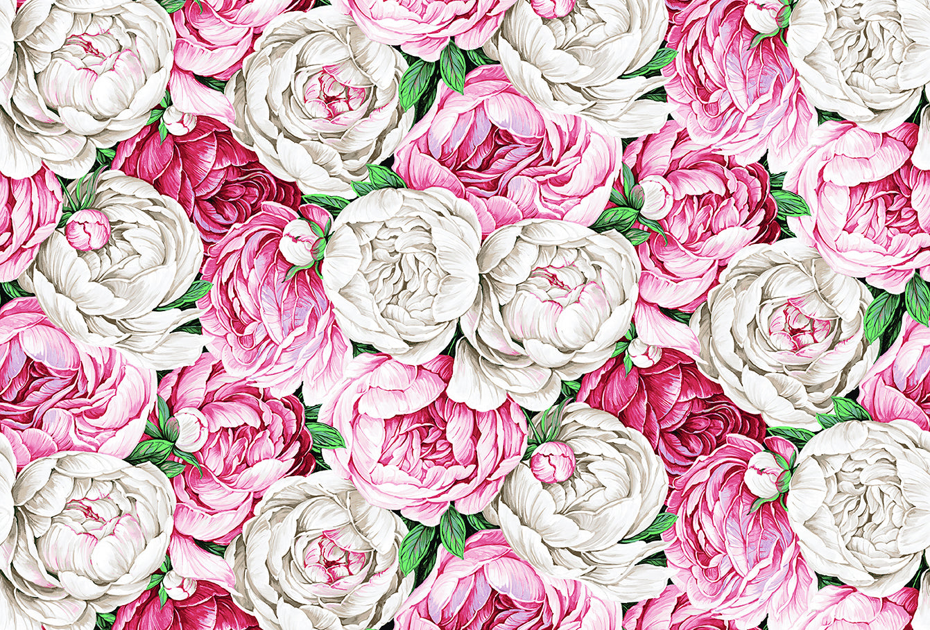 Peony Passion Original Paper Placemat Pad, One Set Of 24
