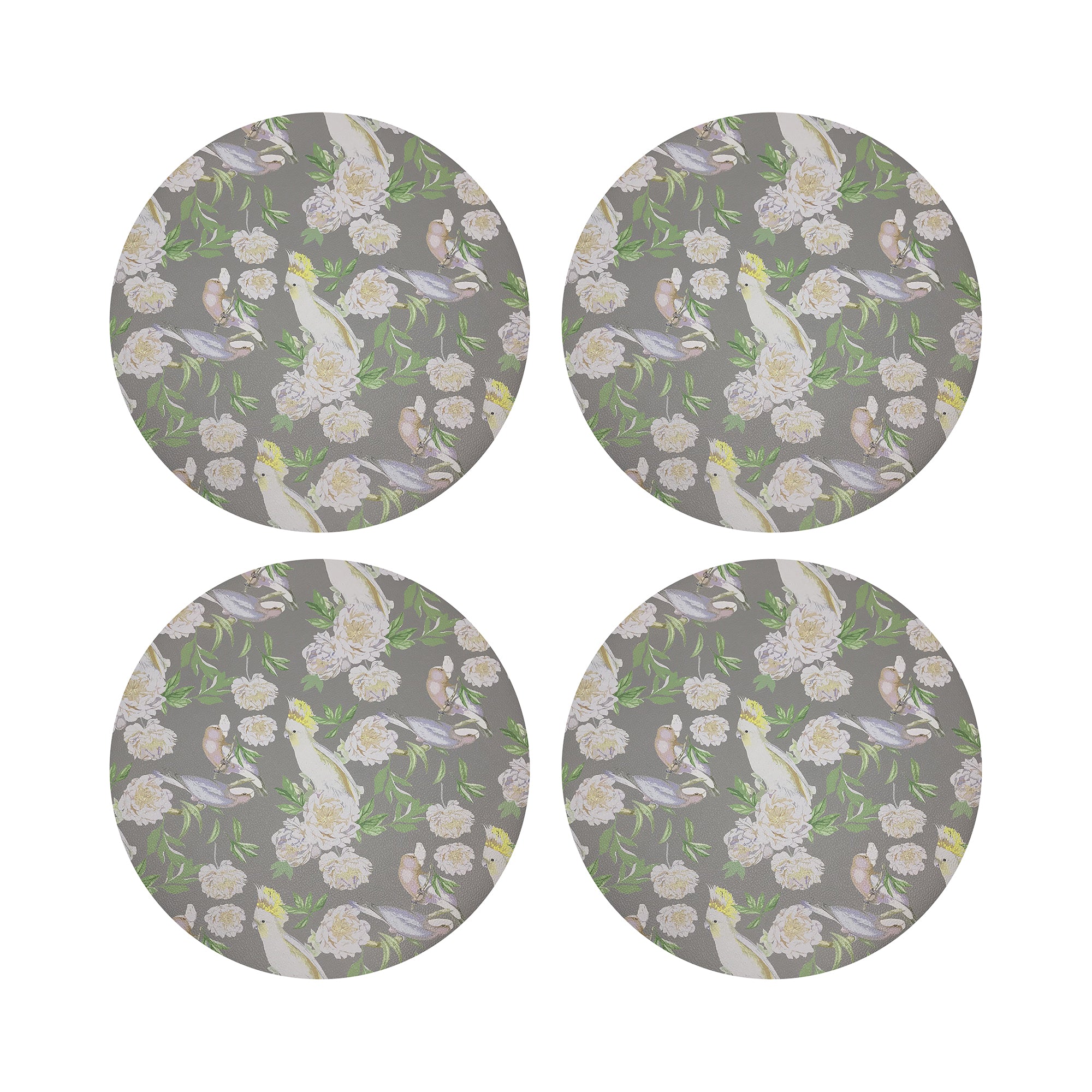 Peony Inspira Breakers 16" Round Pebble Placemats, Set of 4 - nicolettemayer.com