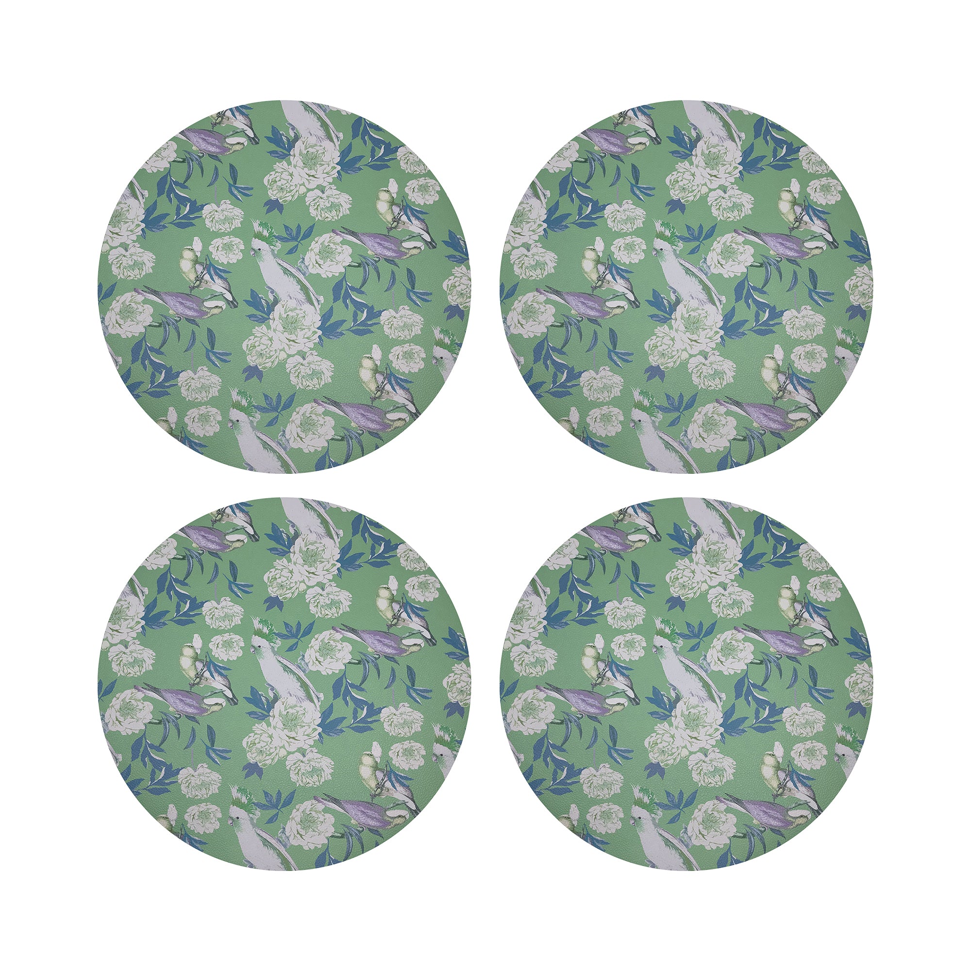 Peony Inspira Tropical 16" Round Pebble Placemats, Set of 4 - nicolettemayer.com