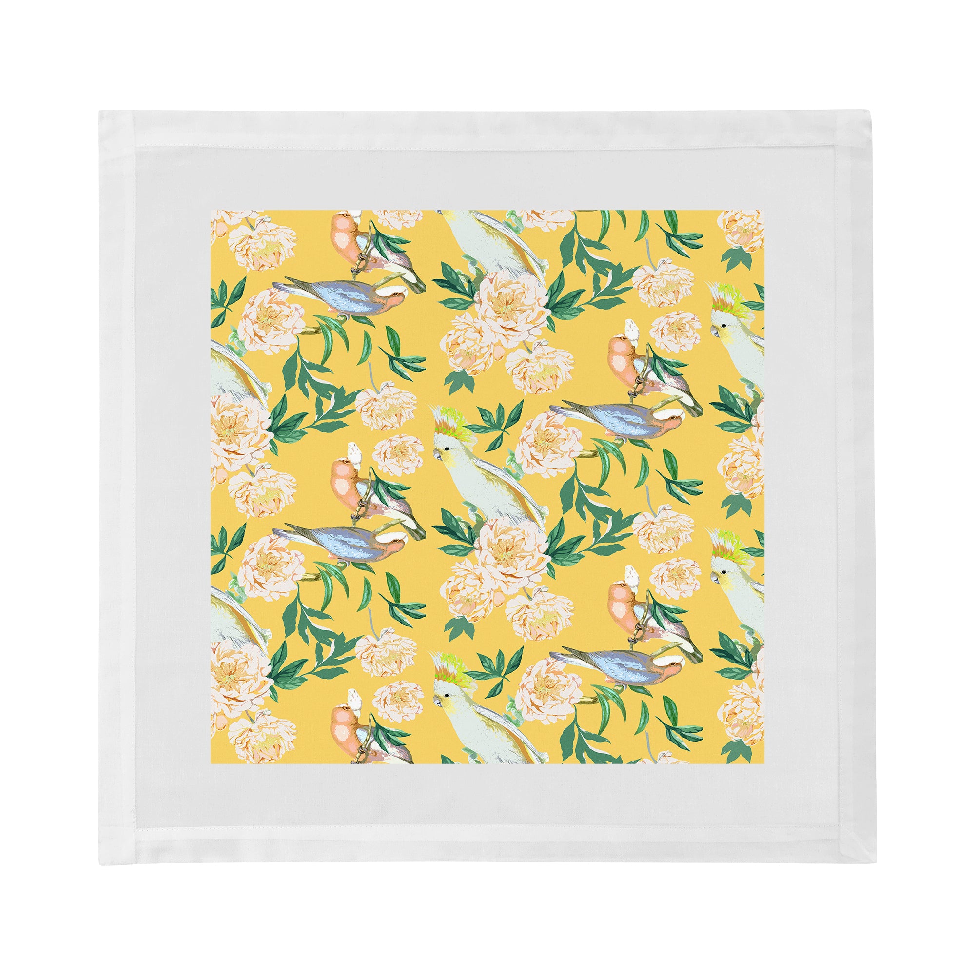 Peony Inspira Goldenrod Cotton Sateen Dinner Napkins - nicolettemayer.com