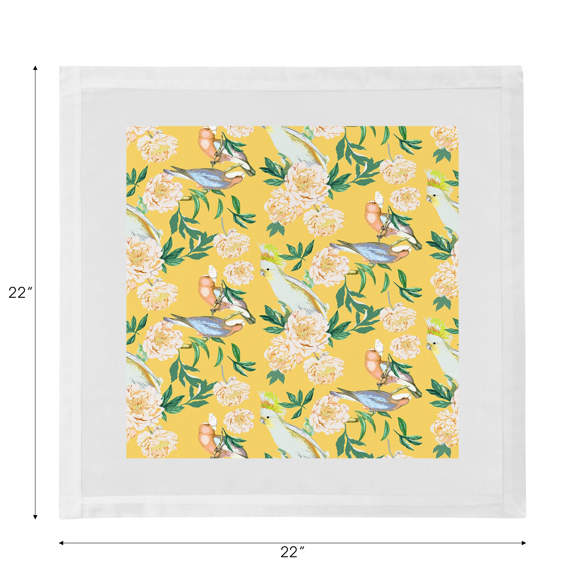 Peony Inspira Goldenrod Cotton Sateen Dinner Napkins - nicolettemayer.com