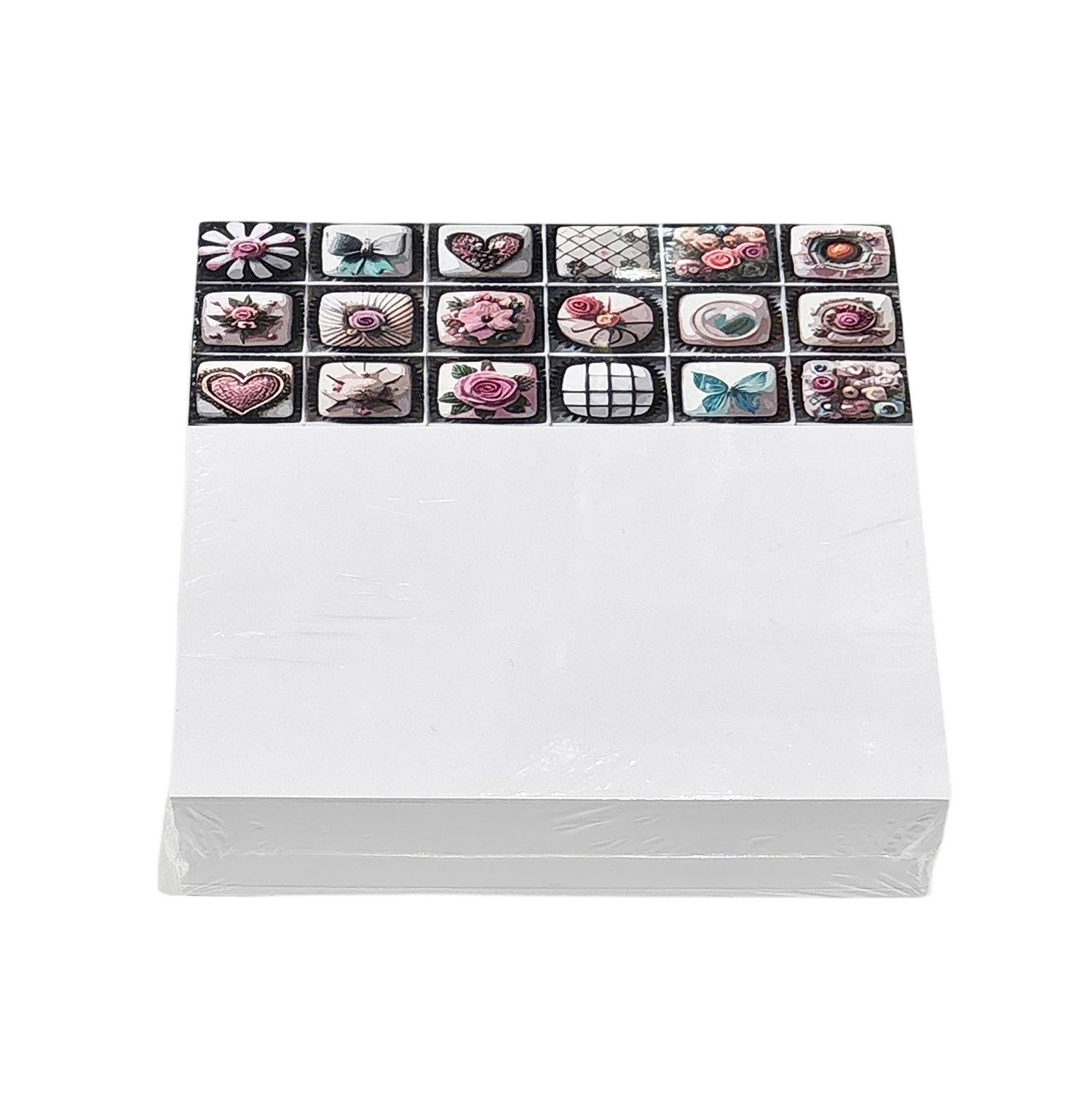 Petite Fours Note Cards With Acrylic Holder