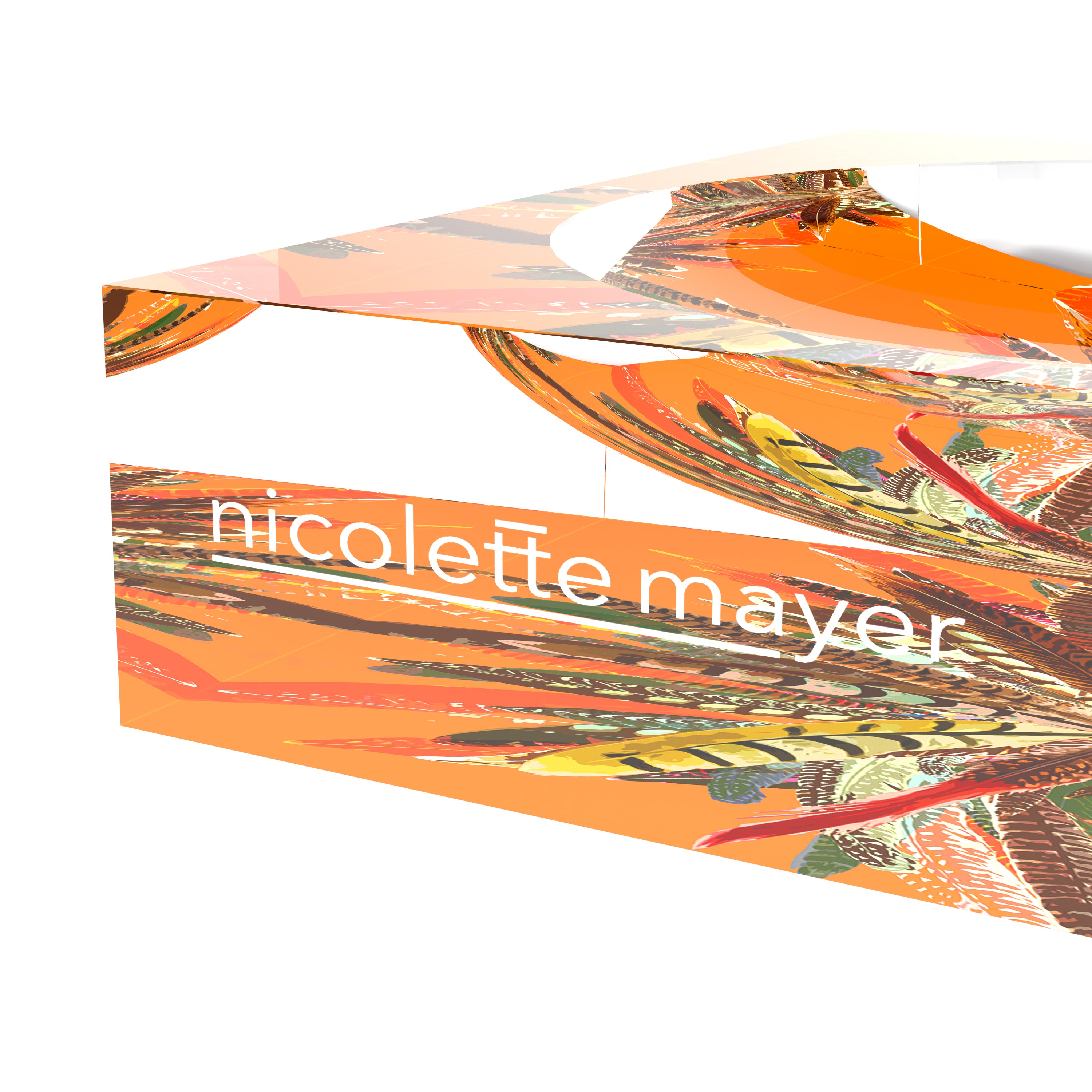 Pheasant Feathers Butternut Acrylic Candy Catchall Dish - nicolettemayer.com