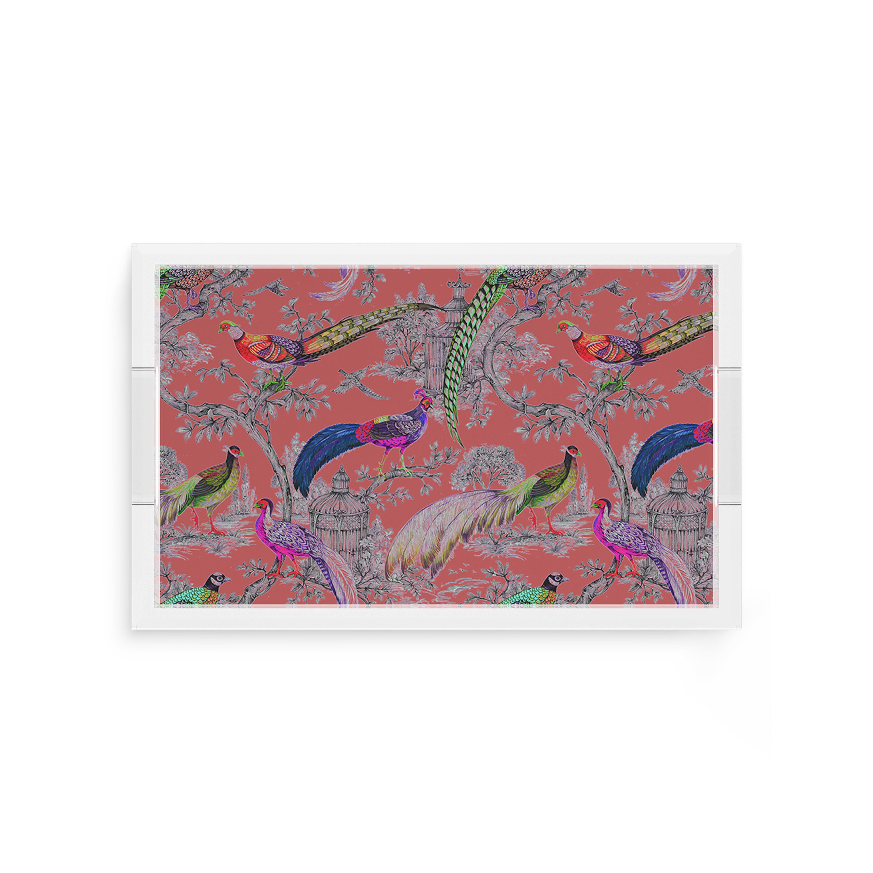 Pheasant Sauvage Loire 12.5X7.75 Acrylic Tray - nicolettemayer.com