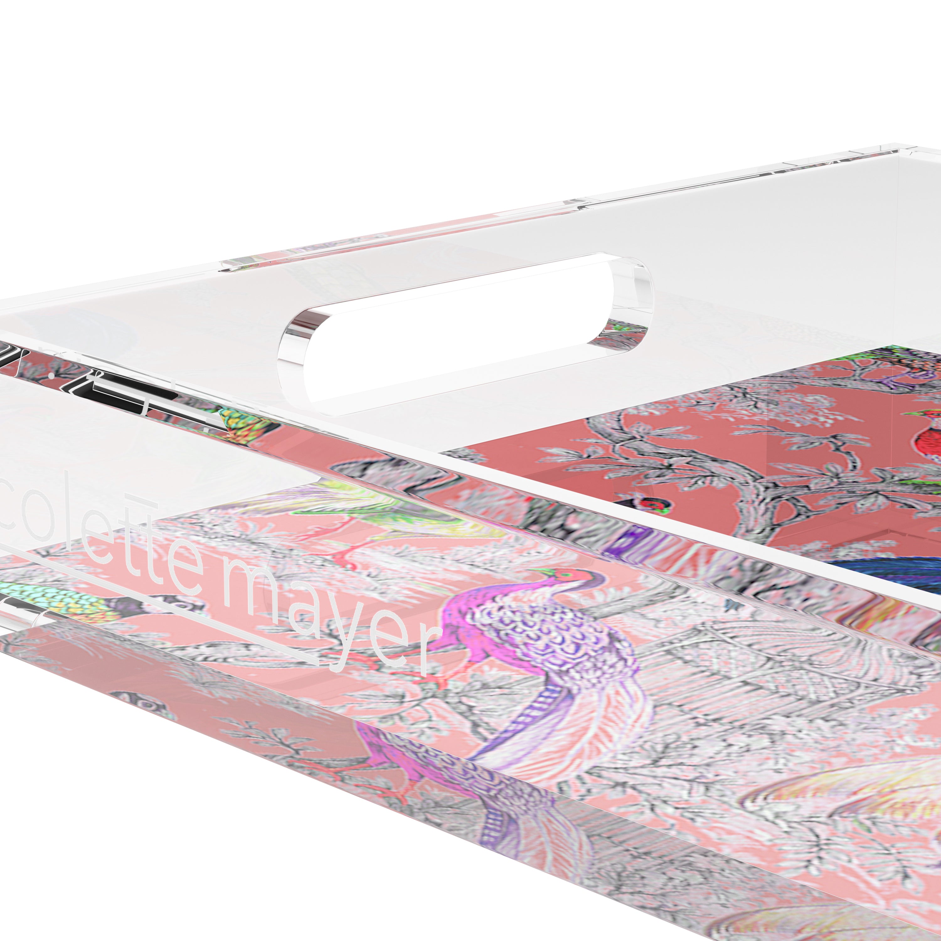 Pheasant Sauvage Loire 22.5X14.5 Acrylic Tray - nicolettemayer.com