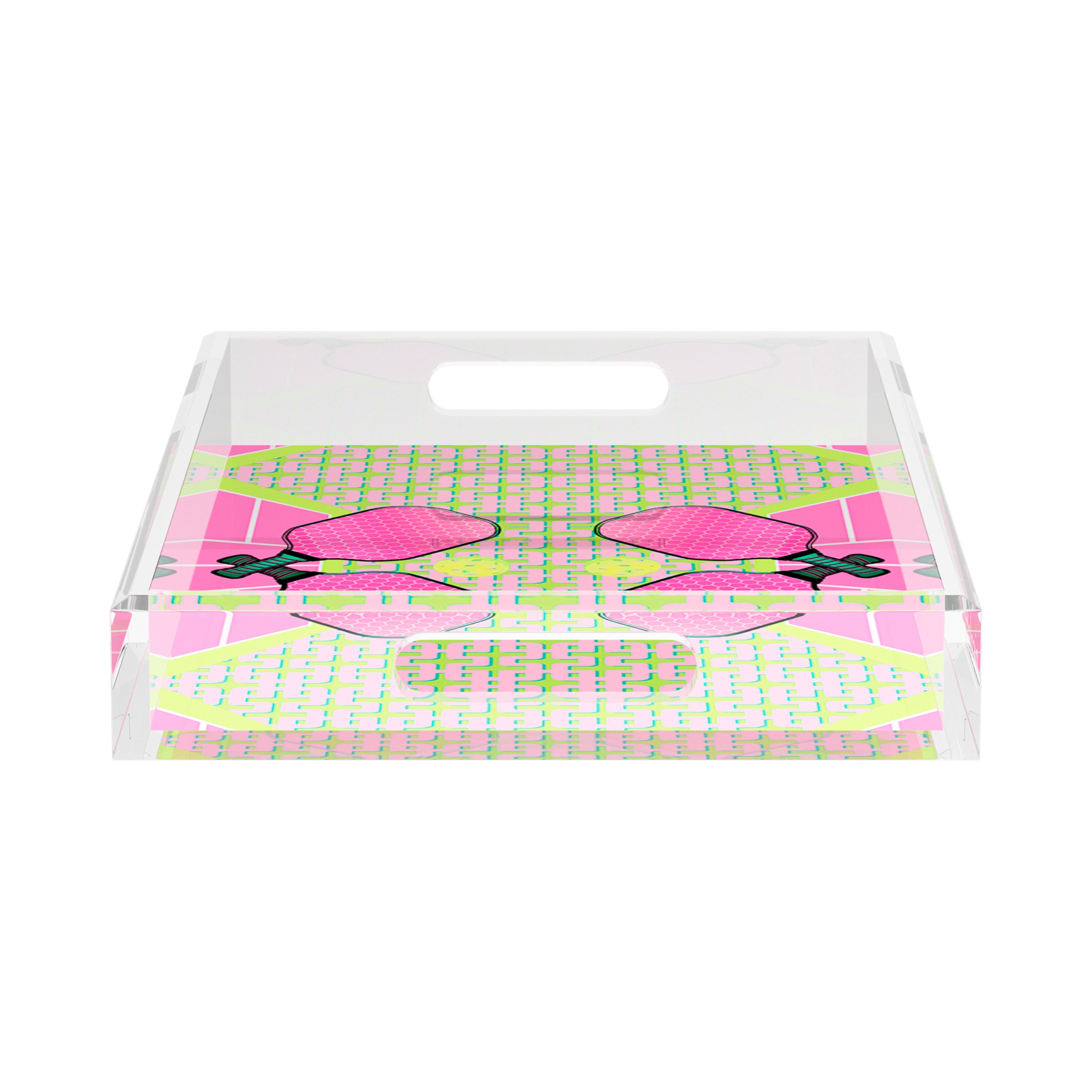 Pickelball Anyone Nancy Fran 17X10.5 Acrylic Tray - nicolettemayer.com
