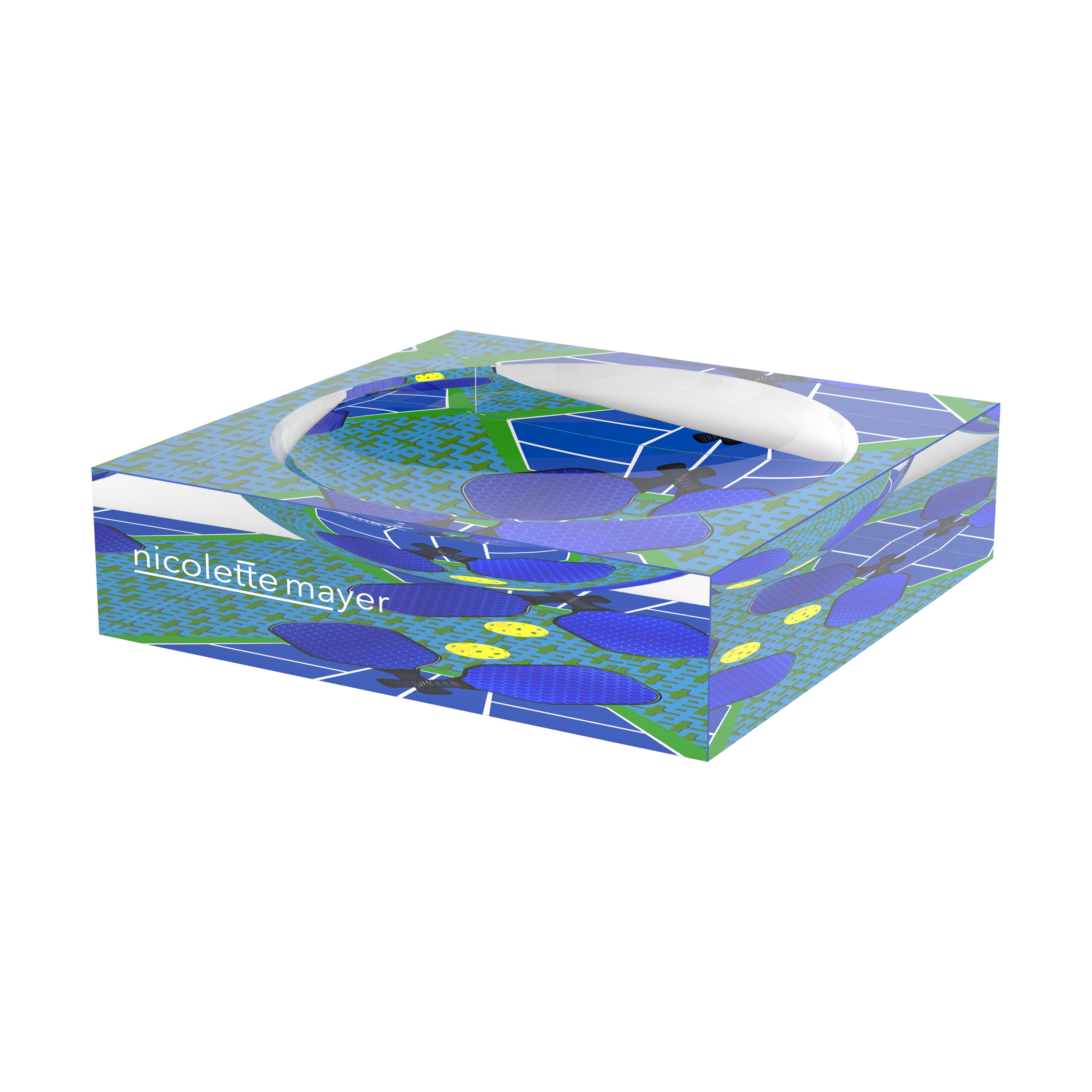 Pickelball Anyone Blue Green Candy Catchall Dish