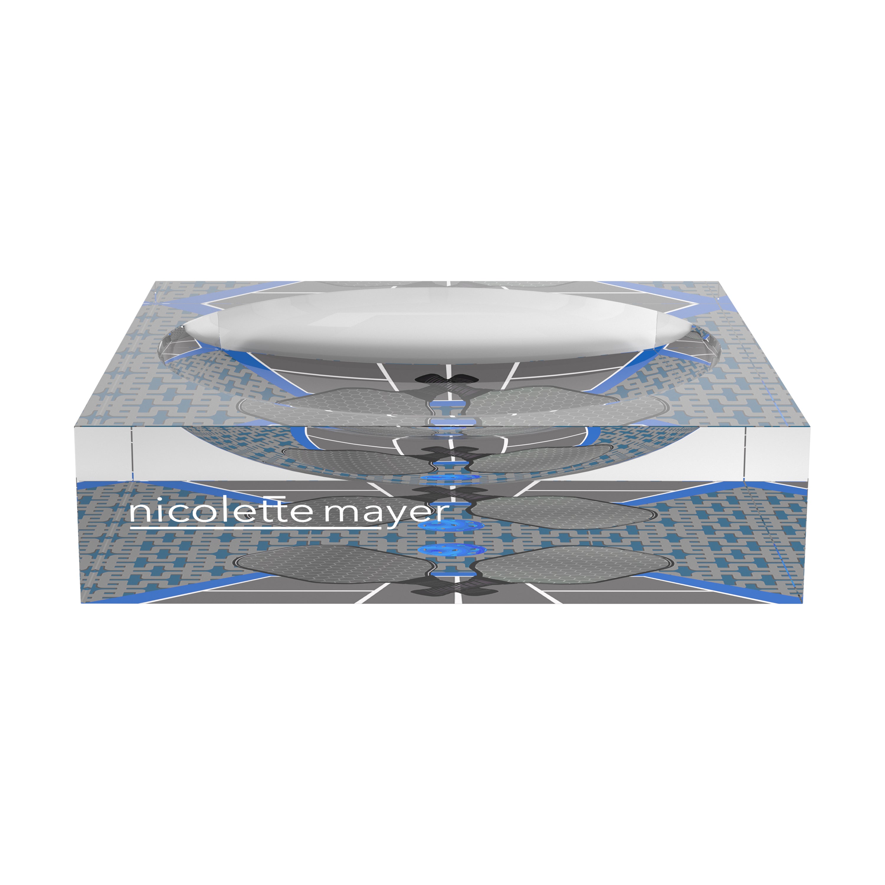Pickelball Anyone Silver Blue Candy Catchall Dish