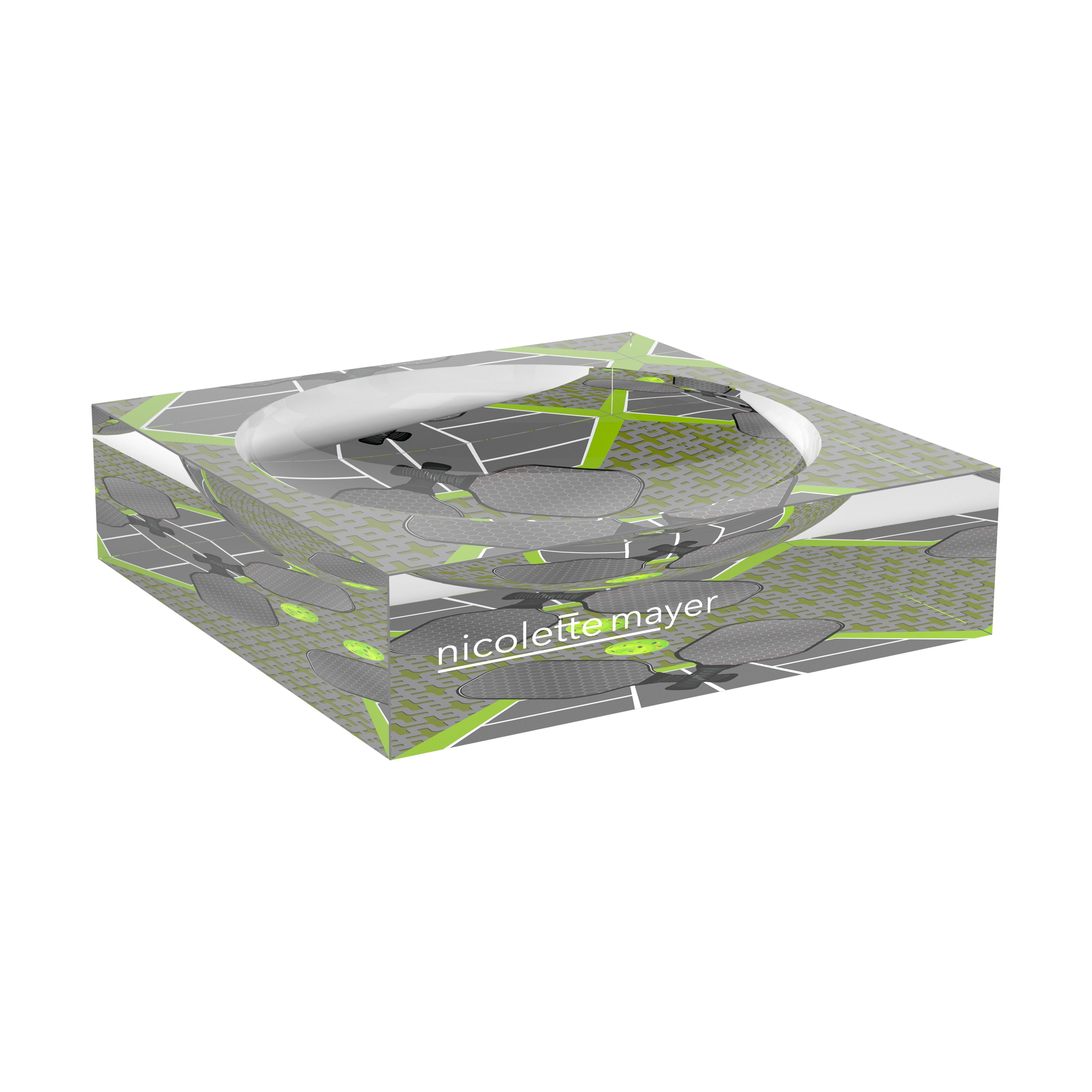 Pickelball Anyone Silver Lime Candy Catchall Dish