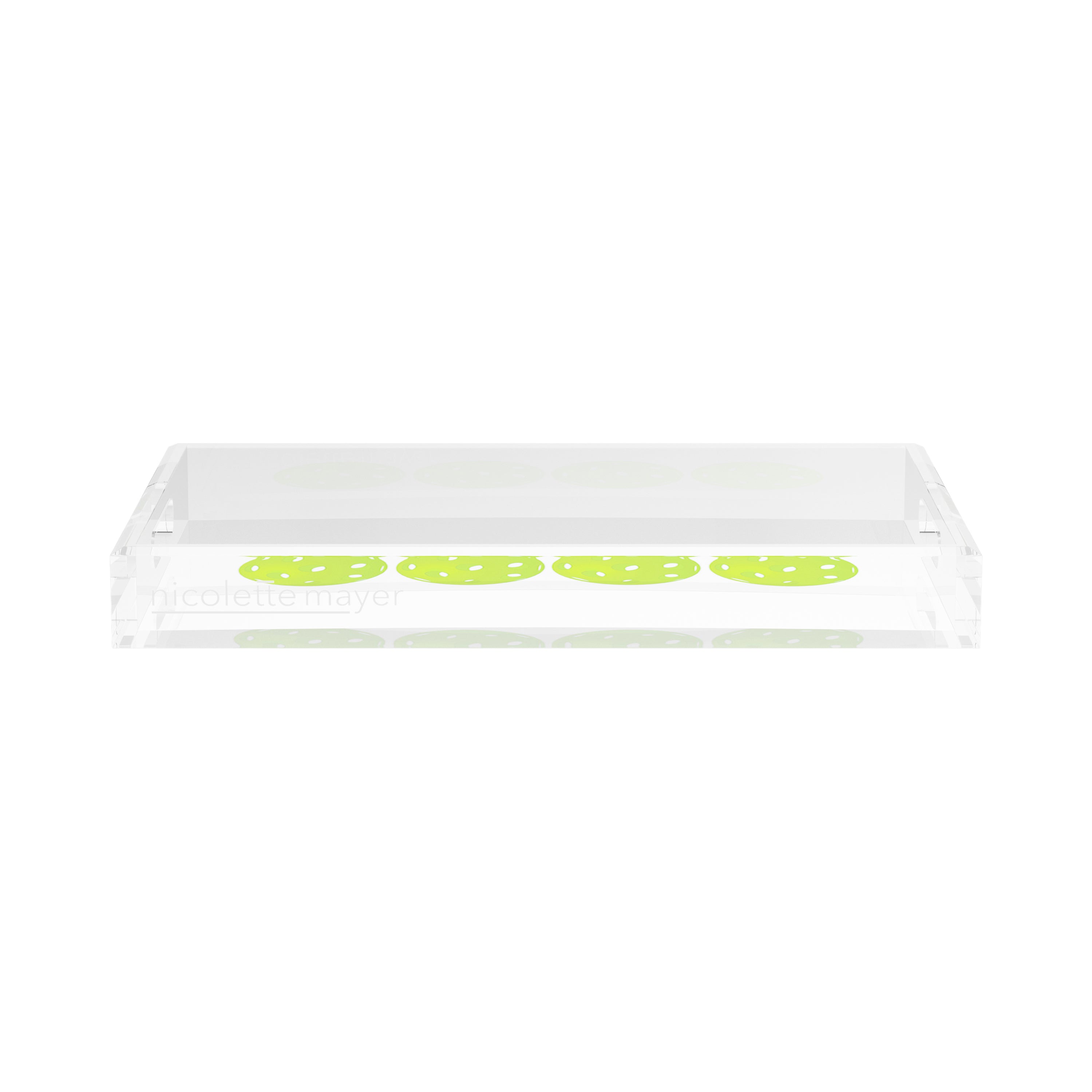 Pickelballs Acid Green 17X10.5 Acrylic Tray - nicolettemayer.com