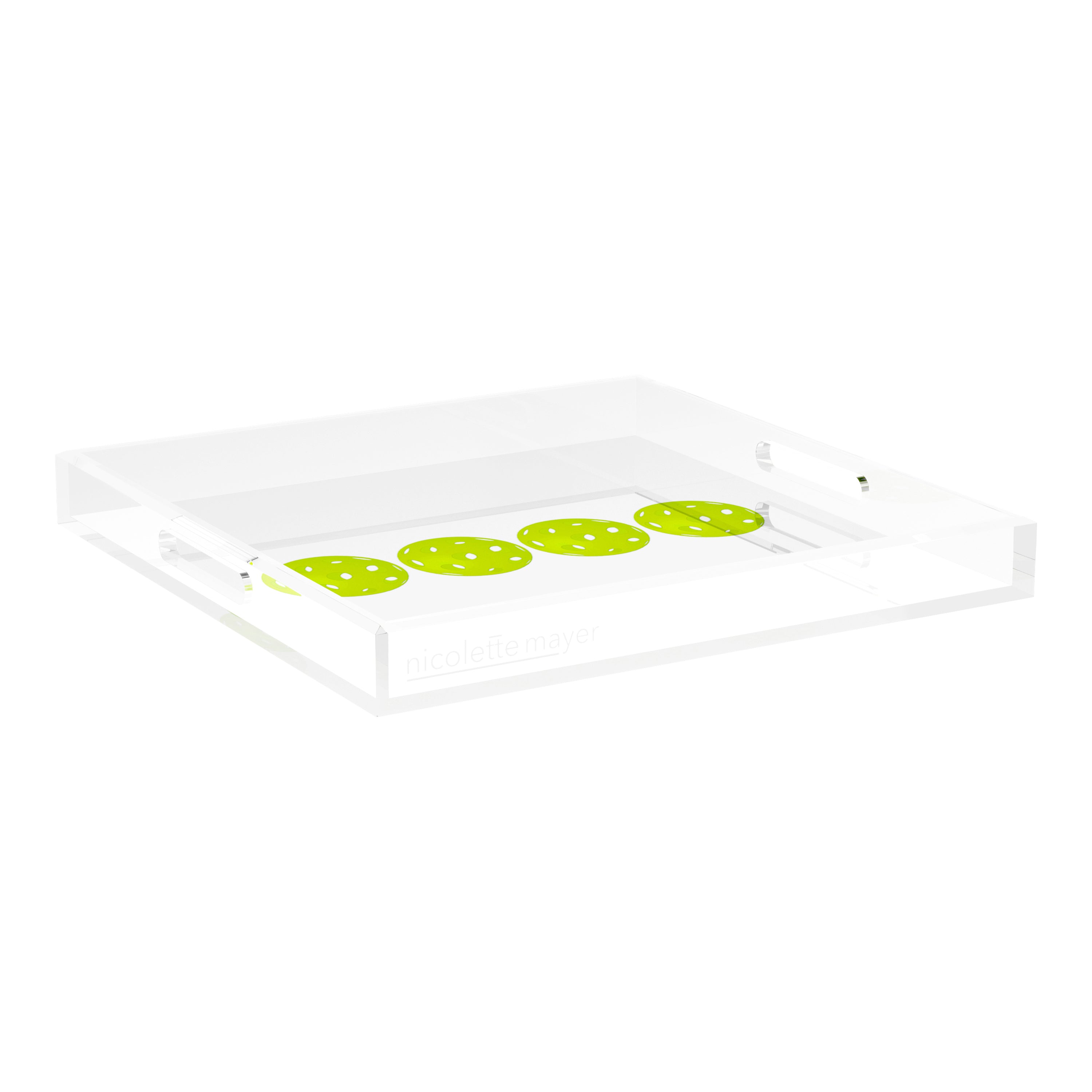 Pickelballs Acid Green 18X18 Acrylic Tray - nicolettemayer.com