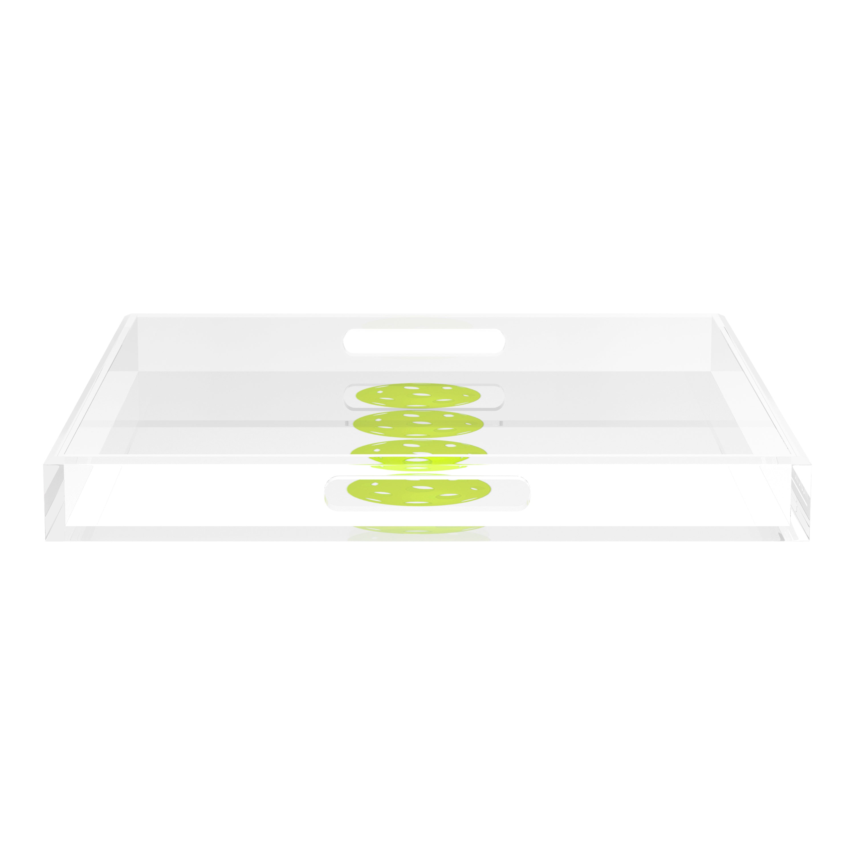 Pickelballs Acid Green 18X18 Acrylic Tray - nicolettemayer.com