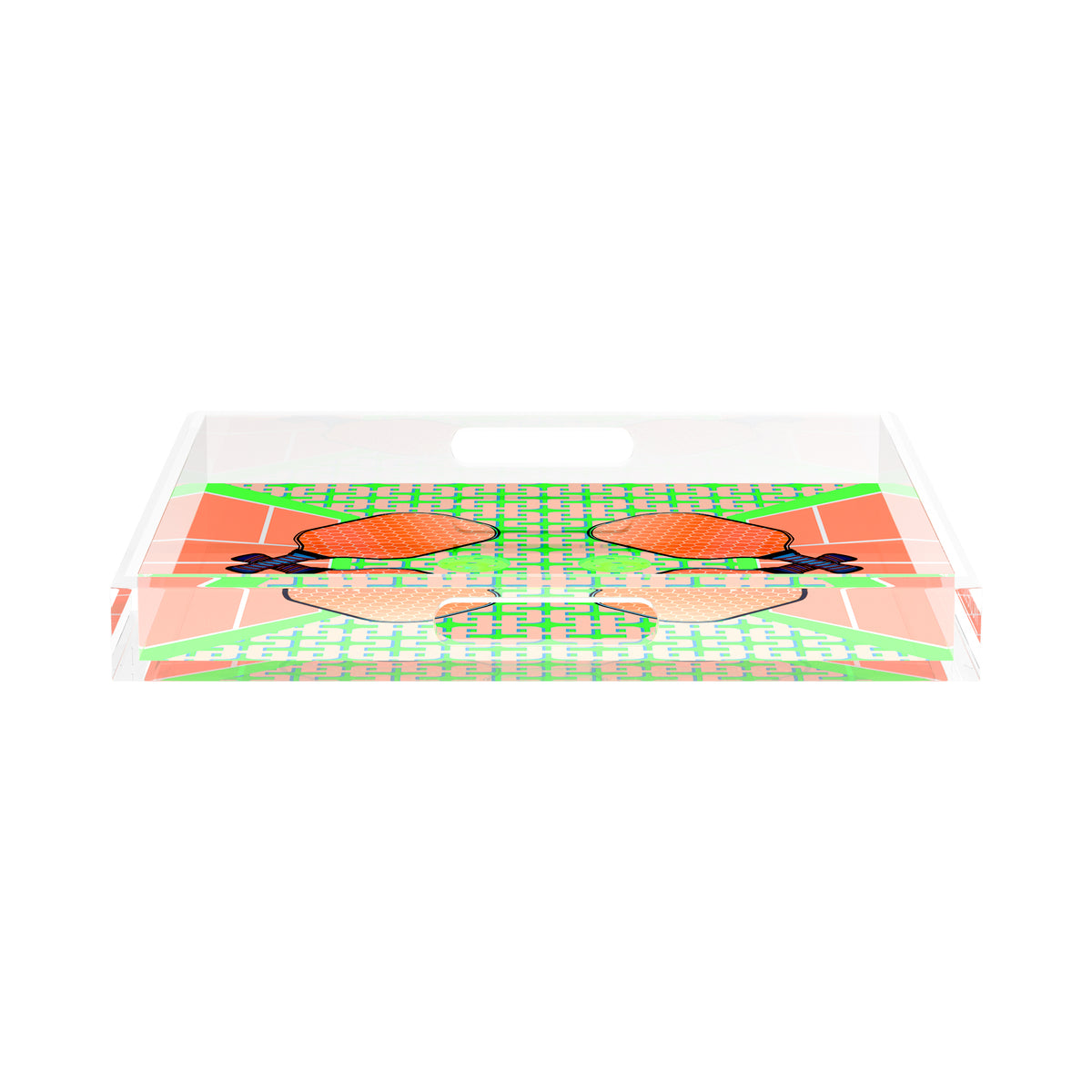 Pickleball Anyone Pam and Emma Acrylic Decorative Tray, 15 x 15 in. by Nicolette Mayer
