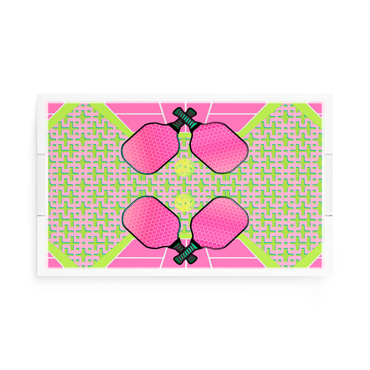 Pickleball Anyone Nancy Fran Acrylic Decorative Tray, 17 x 10.5 in. by Nicolette Mayer