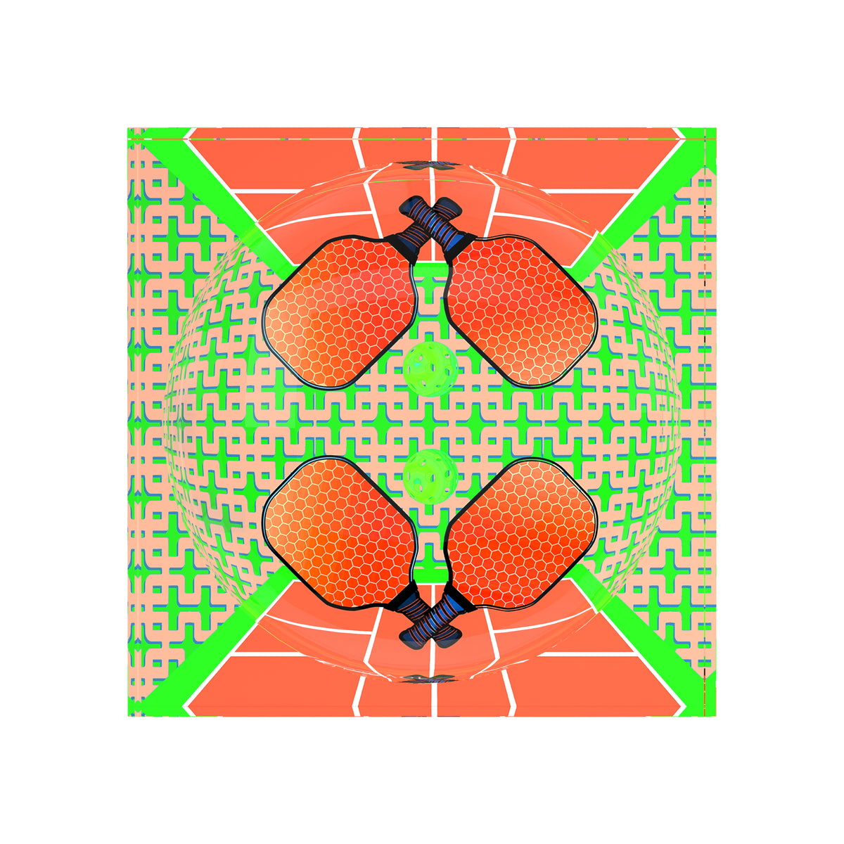 Pickleball Anyone Pam and Emma Candy Catchall Dish, 6 x 6 in. by Nicolette Mayer