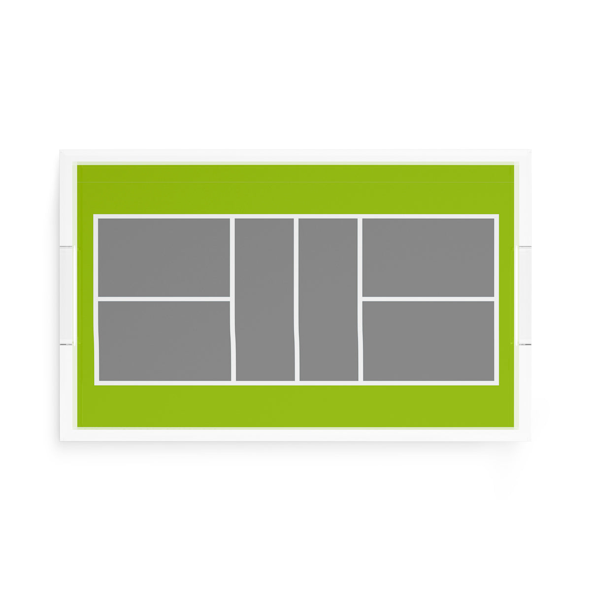 Pickleball Court Silver Lime Acrylic Decorative Tray, 17 x 10.5 in. by Nicolette Mayer