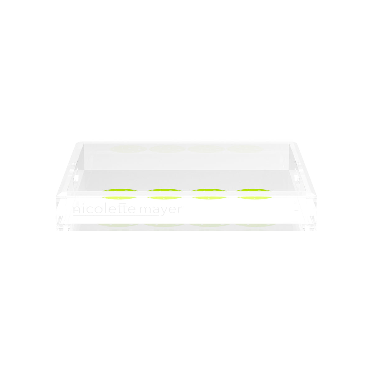 Pickleballs Acid Green Acrylic Decorative Tray, 12 x 12 in. by Nicolette Mayer
