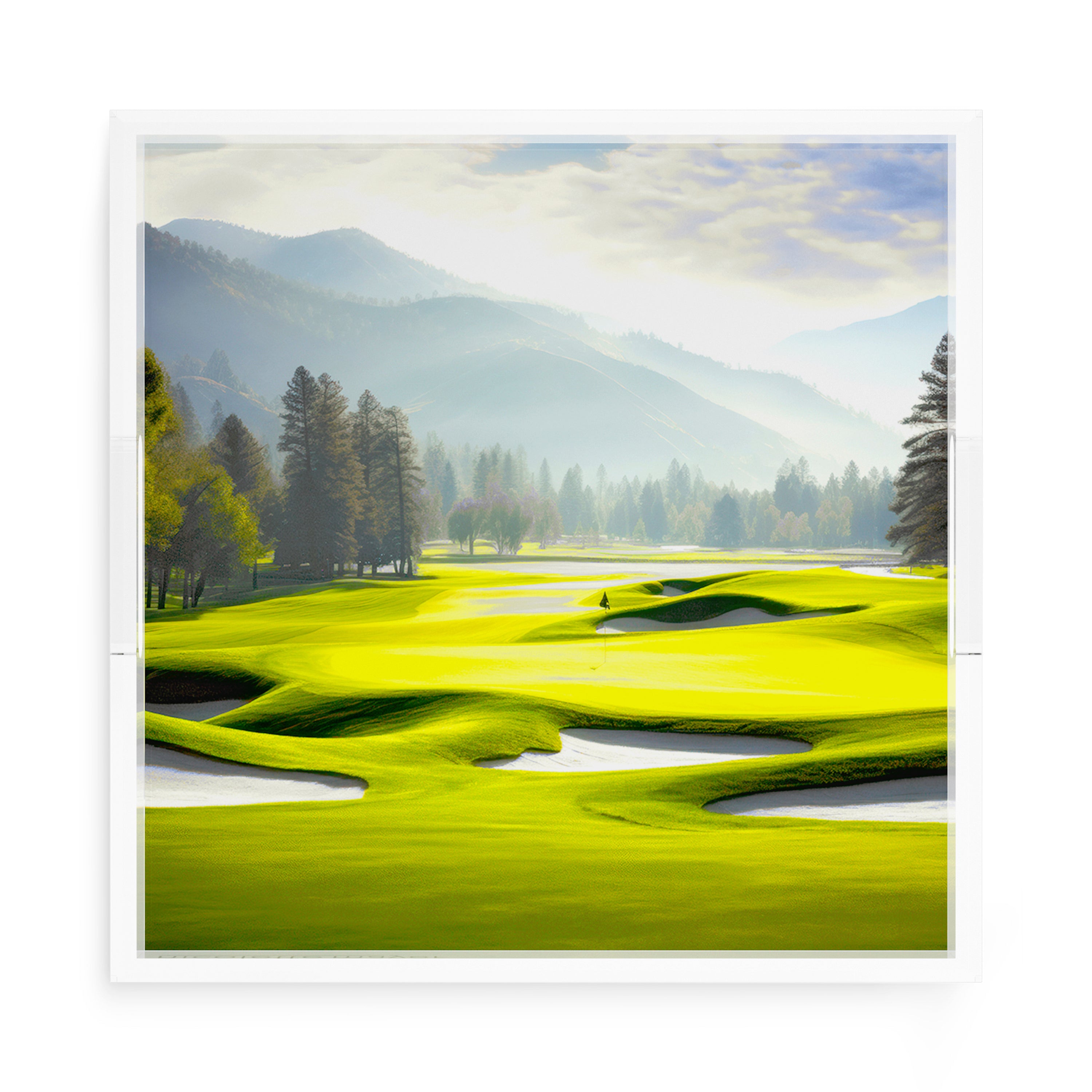 Golf Pin High 15X15 Acrylic Tray - nicolettemayer.com