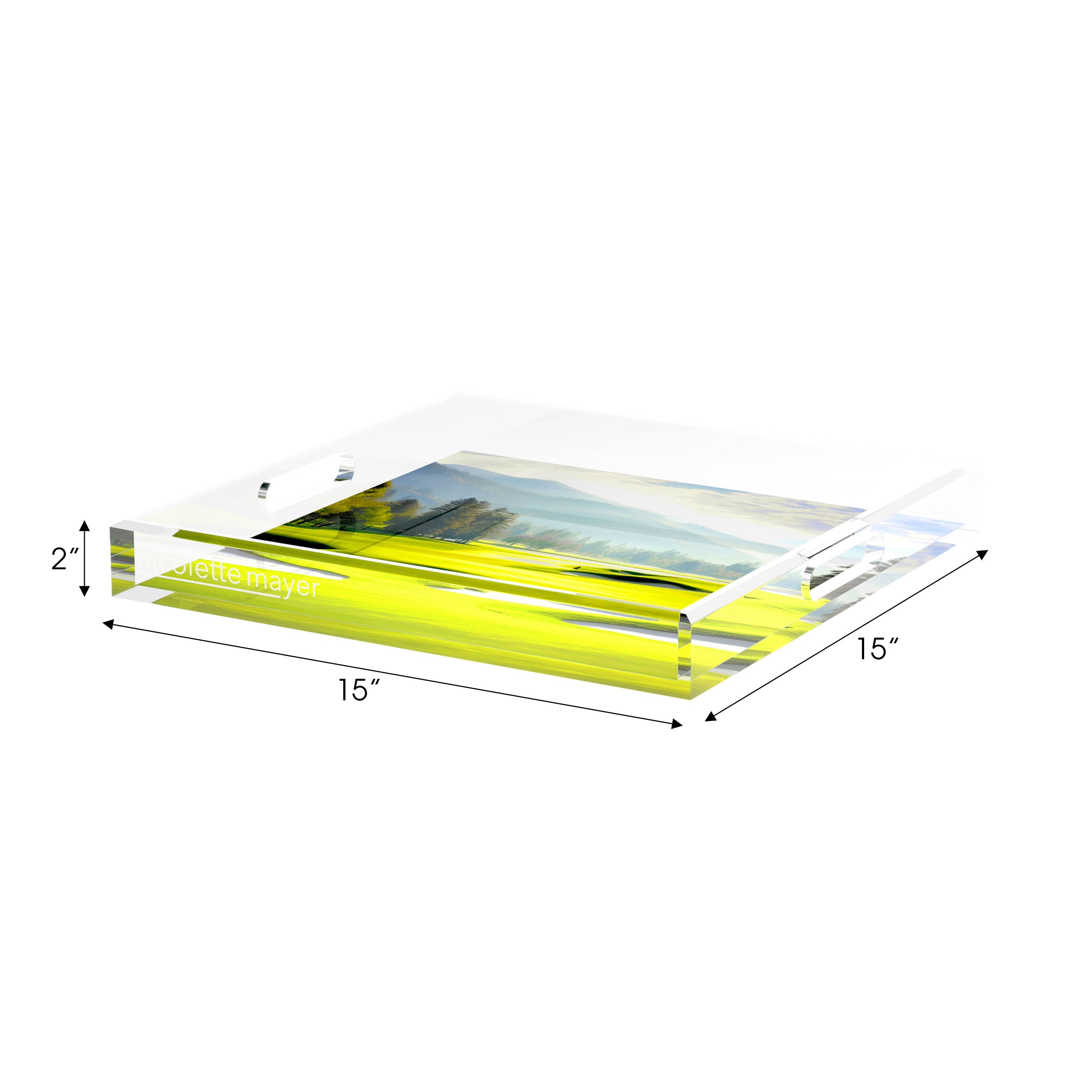 Golf Pin High Set of 3 Acrylic Tray - nicolettemayer.com