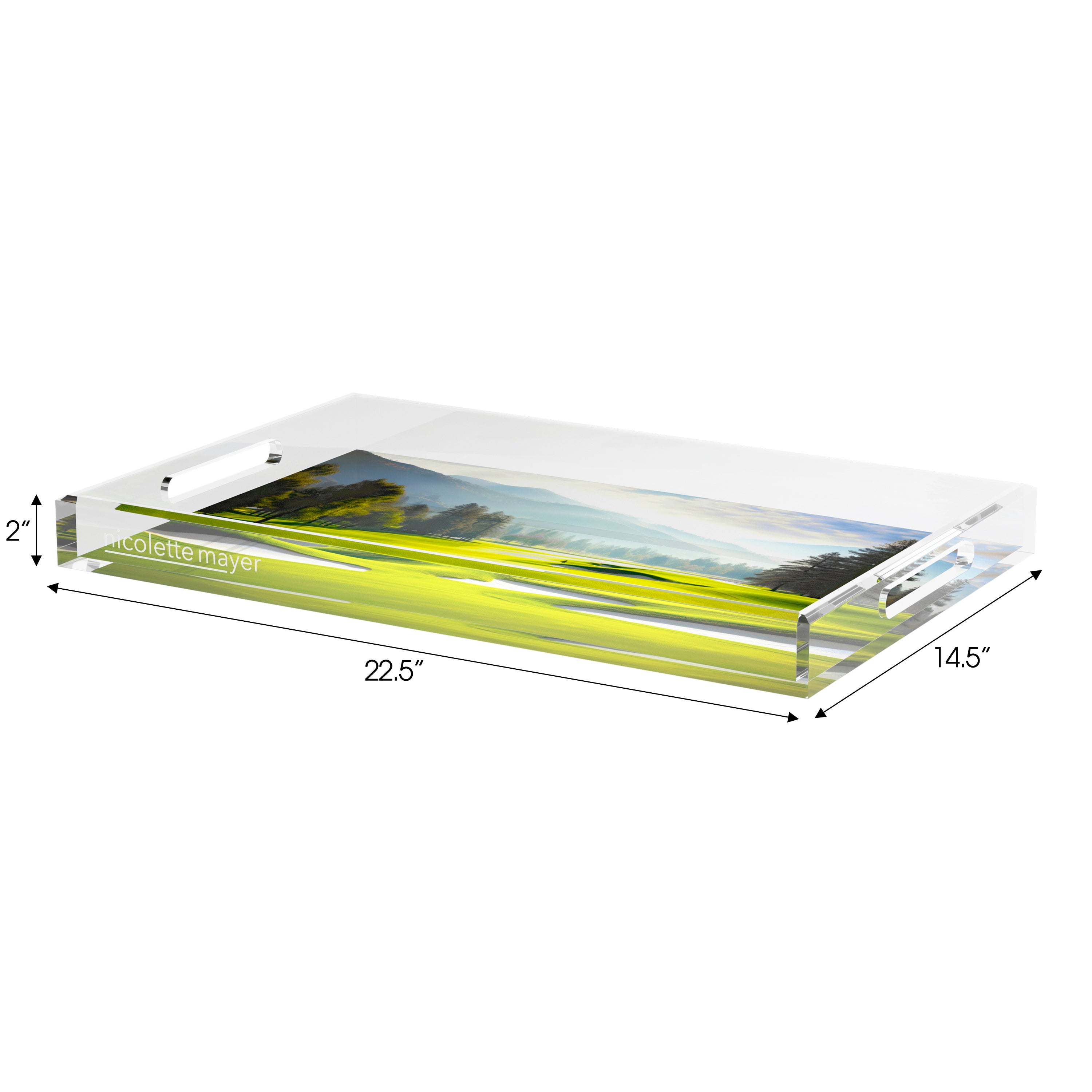 Golf Pin High Set of 3 Acrylic Tray - nicolettemayer.com